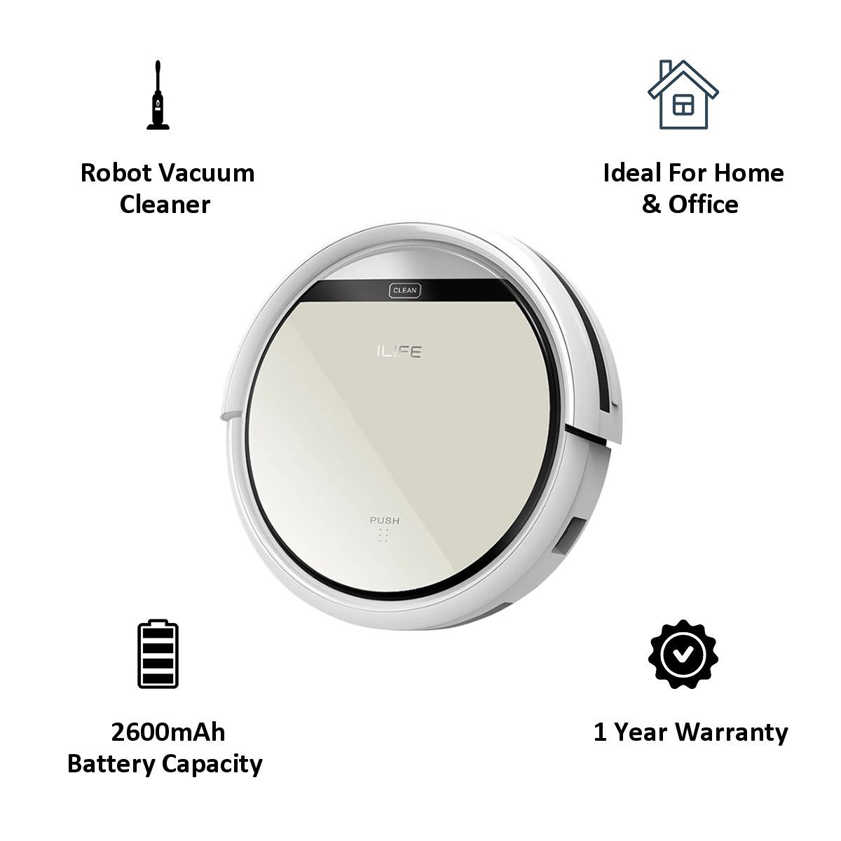 ILIFE V50 Robot Vacuum Cleaner with Dry Mopping (DW-GIEL-WE9Q, Light Gold)_8