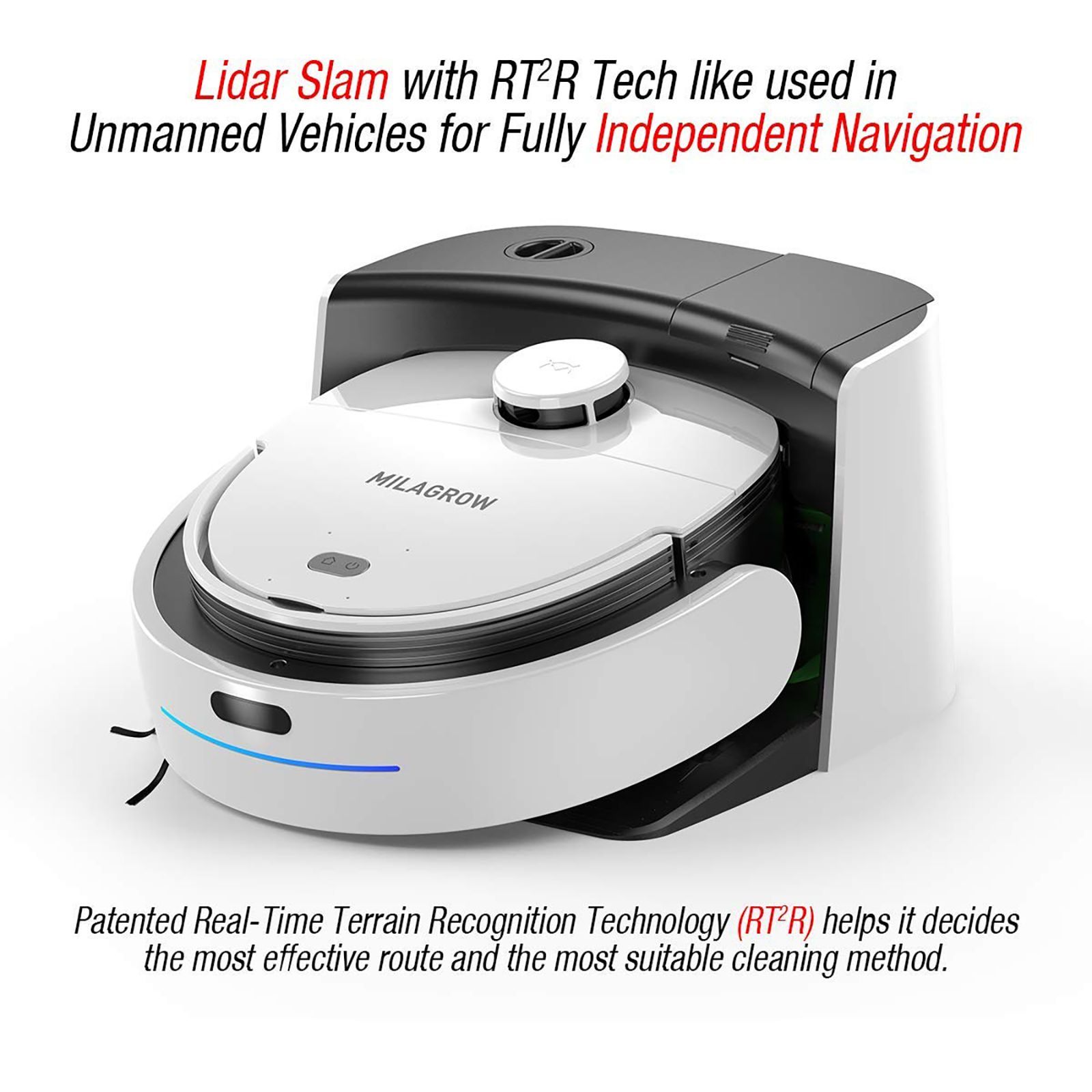 MILAGROW iMap 55 Watt Robotic Vacuum Cleaner (1000 ml, Venii Max, White)_10