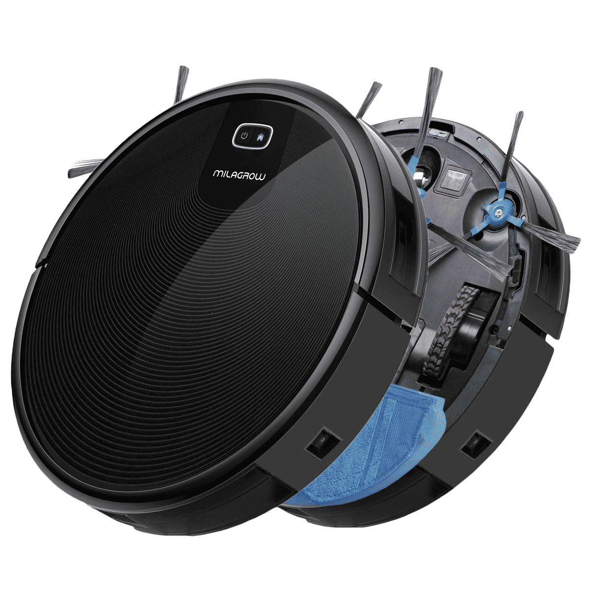 MILAGROW 24 Watts Robotic Vacuum Cleaner (0.6 Litres Tank, BlackCat 21, Black)_3