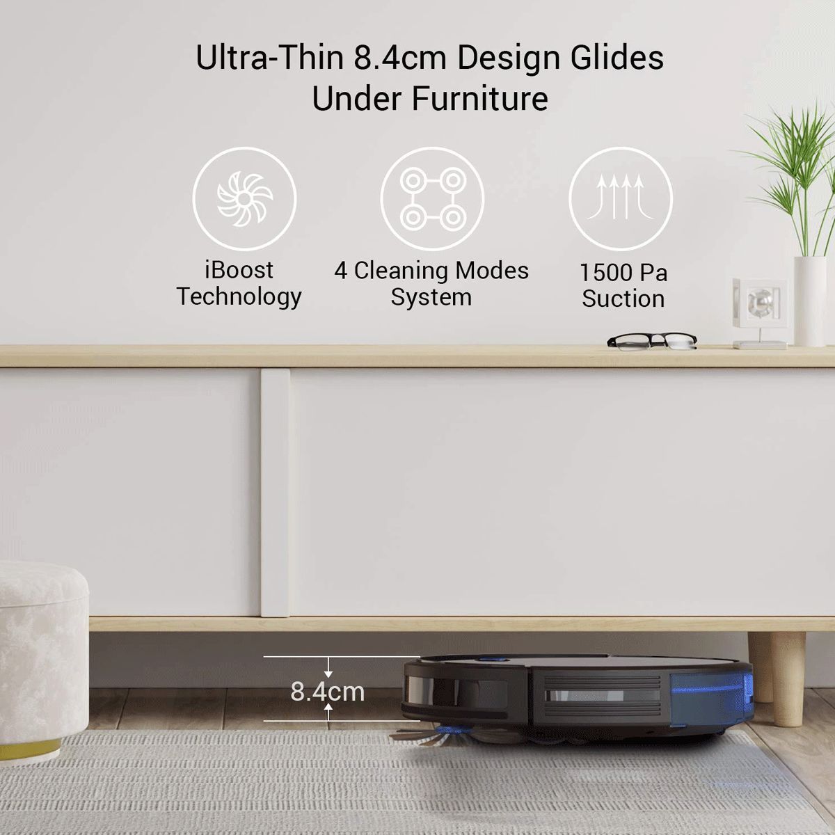 MILAGROW 24 Watts Robotic Vacuum Cleaner (0.6 Litres Tank, BlackCat 21, Black)_4