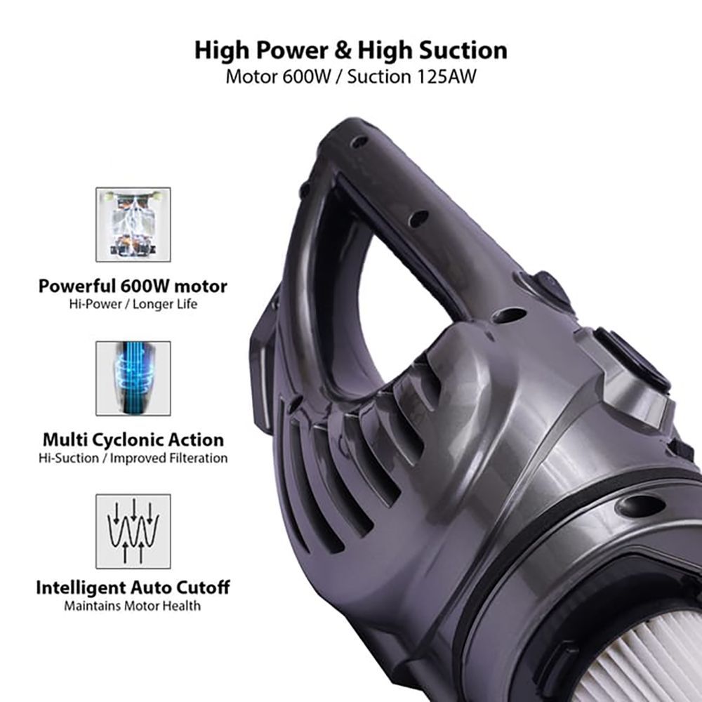 Balzano AeroVac Plus 600W Dry Vacuum Cleaner with Super Cyclone Technology (Edge to Edge Cleaning, Grey)_6