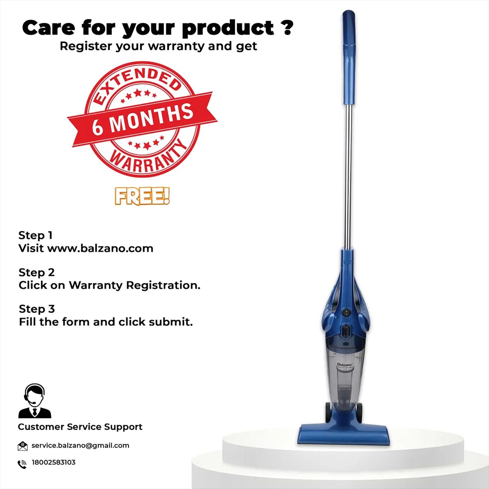 Balzano AeroVac 600 Watts Portable Vacuum Cleaner (1 Litre, GW902k, Blue)_9
