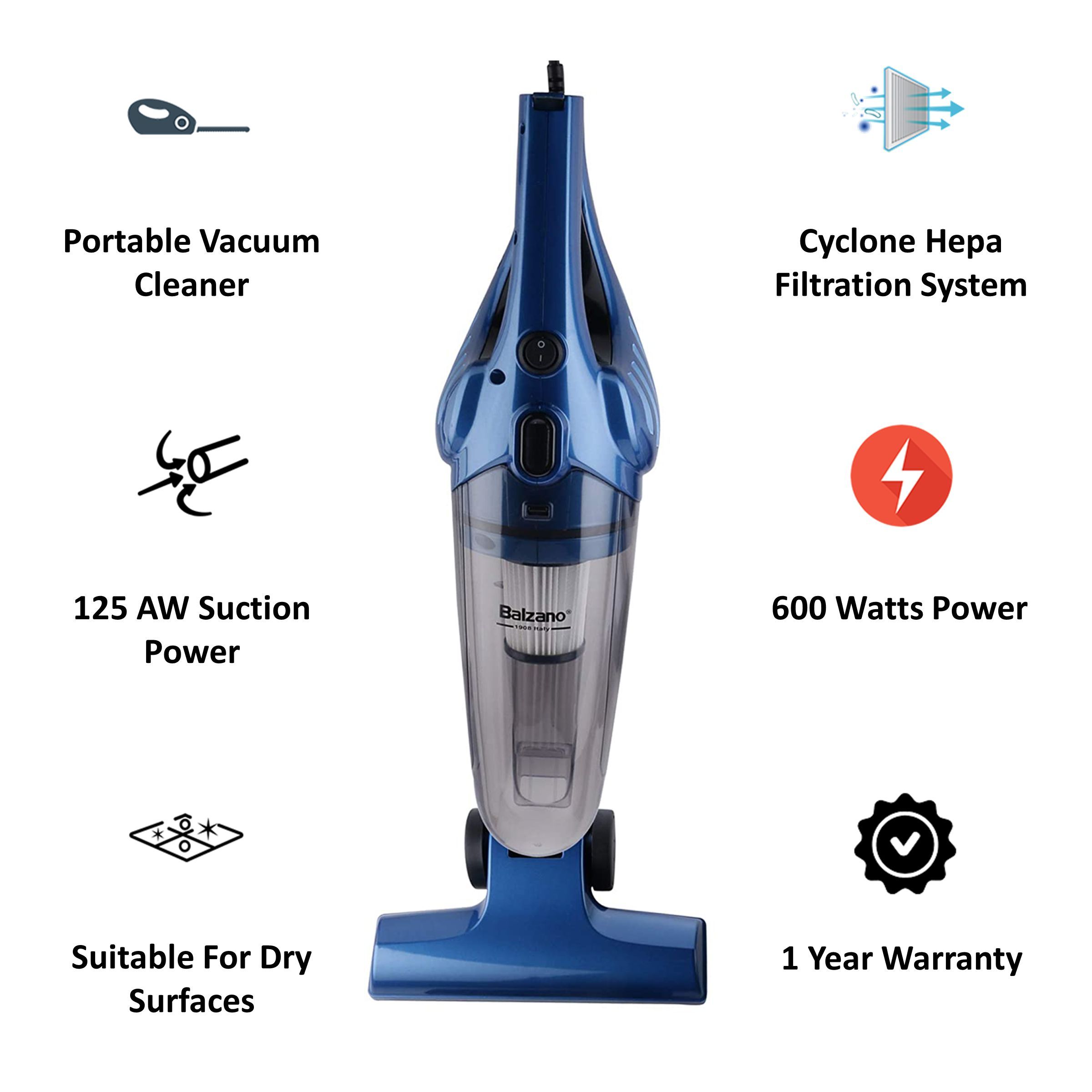 Balzano AeroVac 600 Watts Portable Vacuum Cleaner (1 Litre, GW902k, Blue)_7