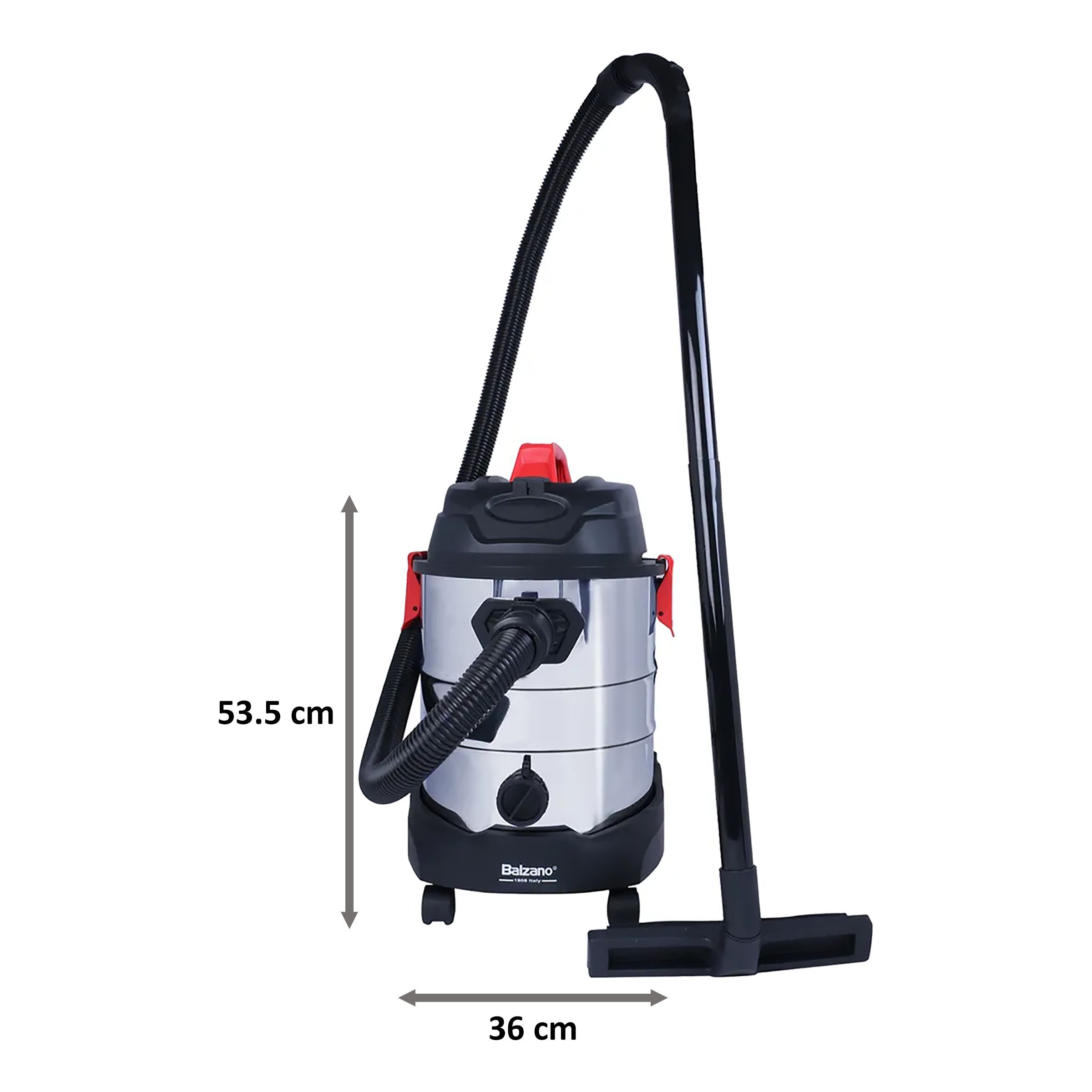 Balzano 1600 Watts Wet and Dry Vacuum Cleaner (25 Litres, K606, Silver)_2