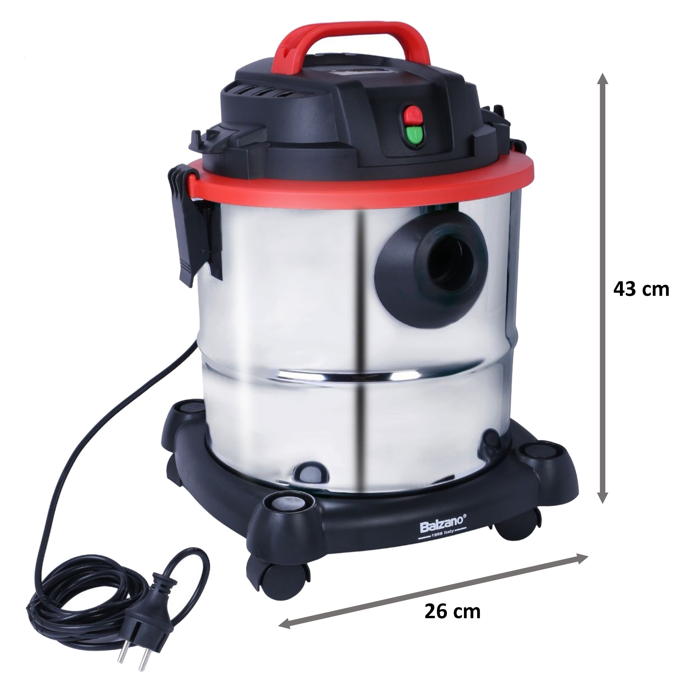 Balzano 1200 Watts Wet and Dry Vacuum Cleaner (20 Litres, K-411F/1200, Silver)_2