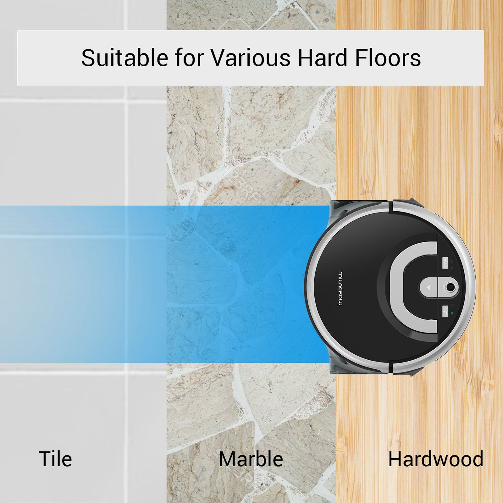 MILAGROW AguaBot 21 11.4 Watts Robotic Vacuum Cleaner (0.9 Litres Tank, MGRV25, Black/Silver)_5