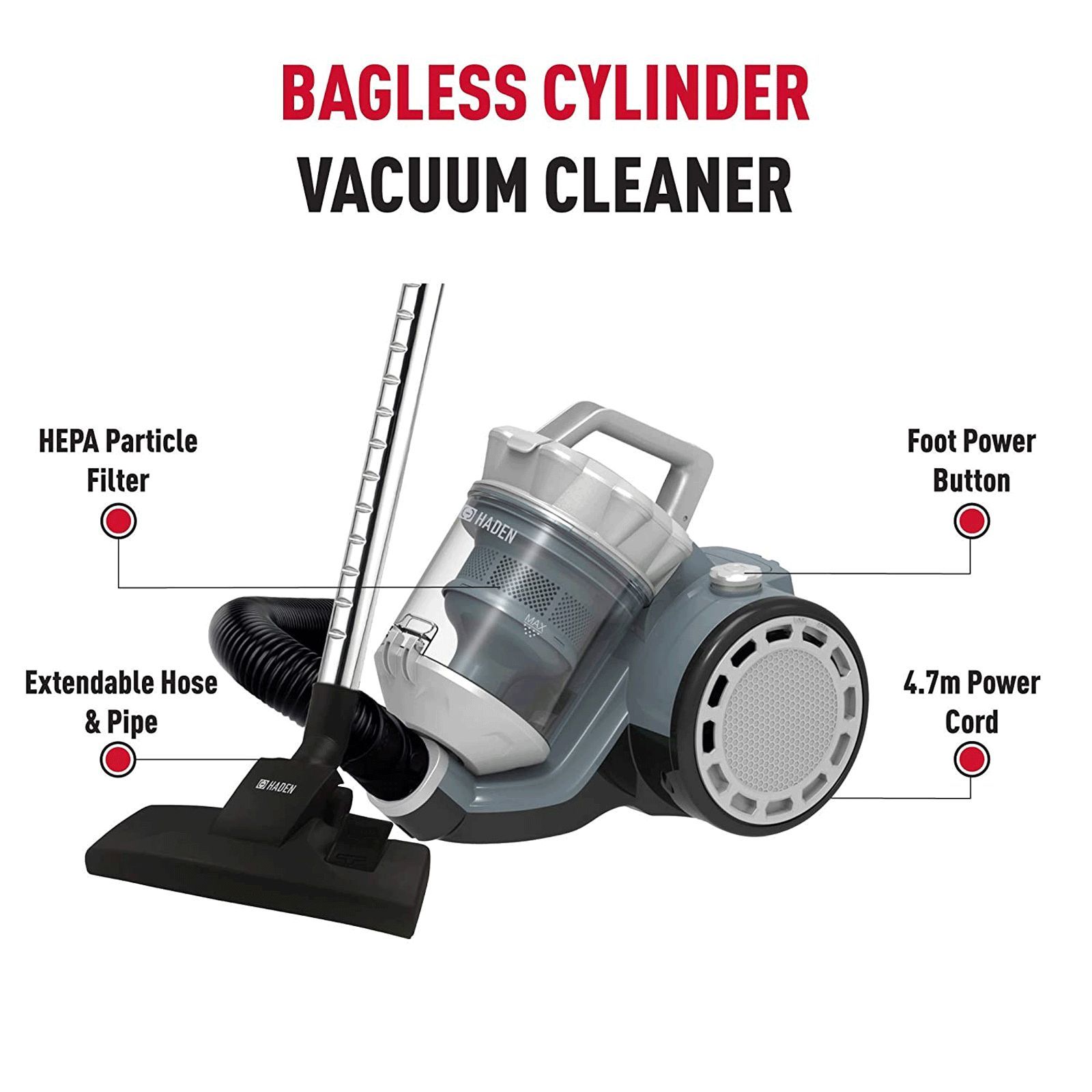 sabichi 700 Watts Wet & Dry Vacuum Cleaner (2.5 Litres Tank, 195272, Black)_8