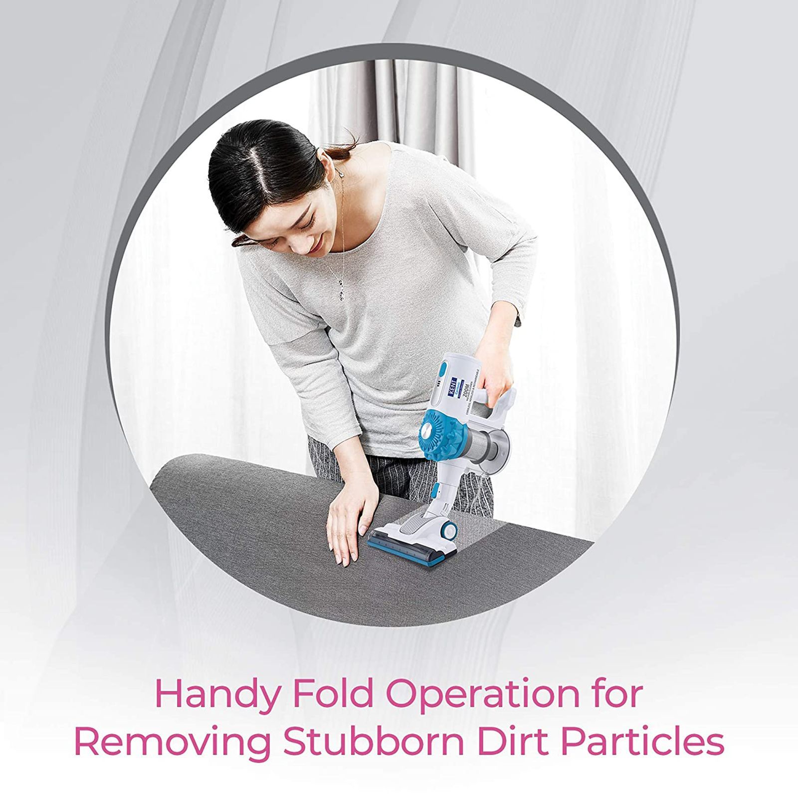 KENT Zoom 130 Watts Vacuum Cleaner (HEPA Filter, 16068, Blue)_2