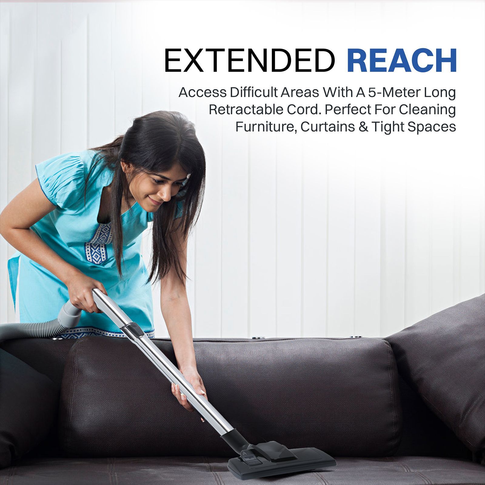 Croma 2200W Dry Vacuum Cleaner with Multi Cyclonic Technology (Auto Cord Winder, Blue) Croma 2200W Dry Vacuum Cleaner with Multi Cyclonic Technology (Auto Cord Winder, Blue)_14