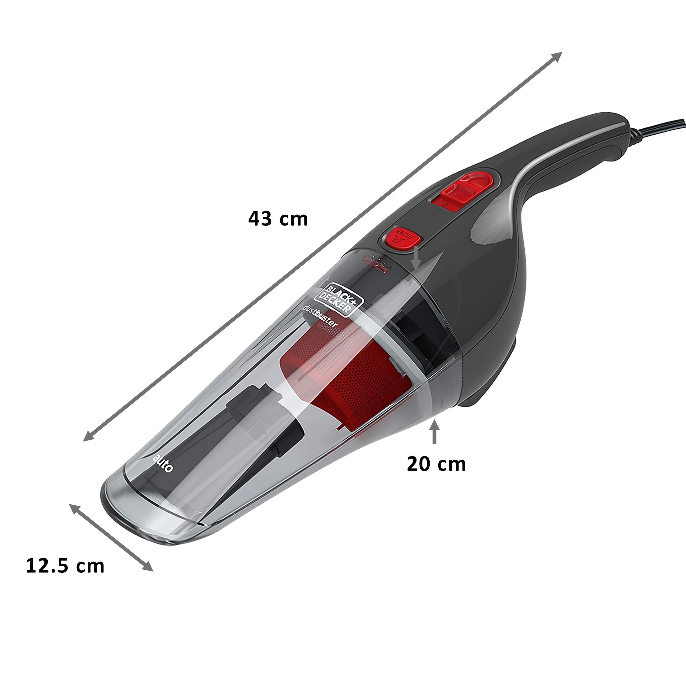 BLACK+DECKER Dustbuster Car Vacuum Cleaner (NV1200AV-B5, Black)_2