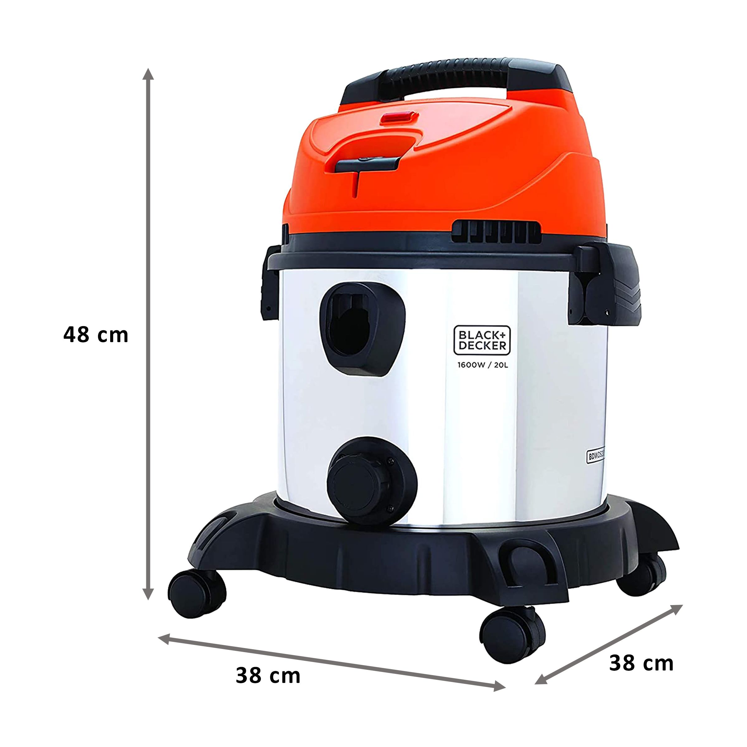 BLACK+DECKER 1600 Watts Wet & Dry Vacuum Cleaner (WDBDS20-IN, Orange) BLACK+DECKER 1600 Watts Wet & Dry Vacuum Cleaner (WDBDS20-IN, Orange)_2