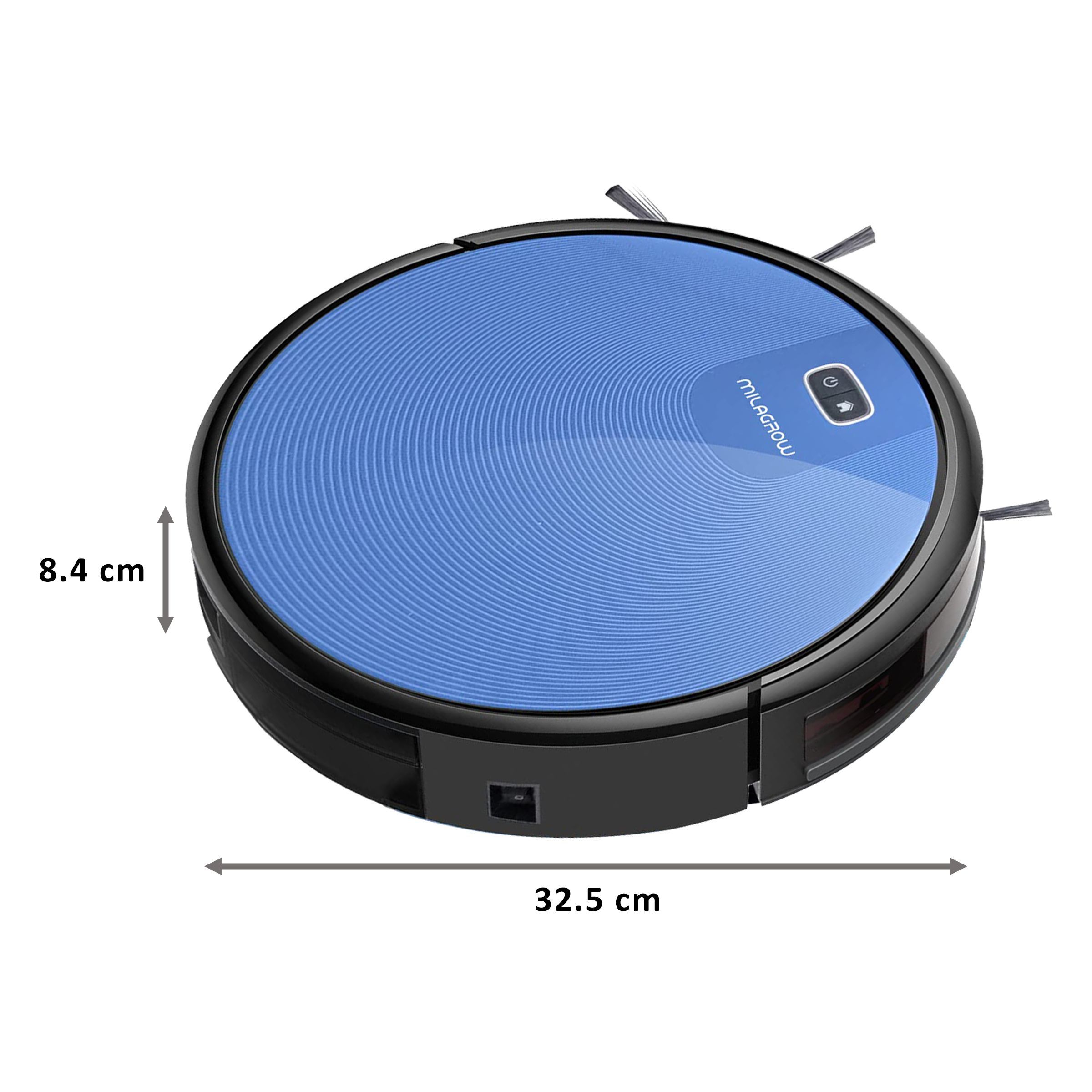MILAGROW 24 Watts Robotic Vacuum Cleaner (0.6 Litres Tank, Bluebee)_2