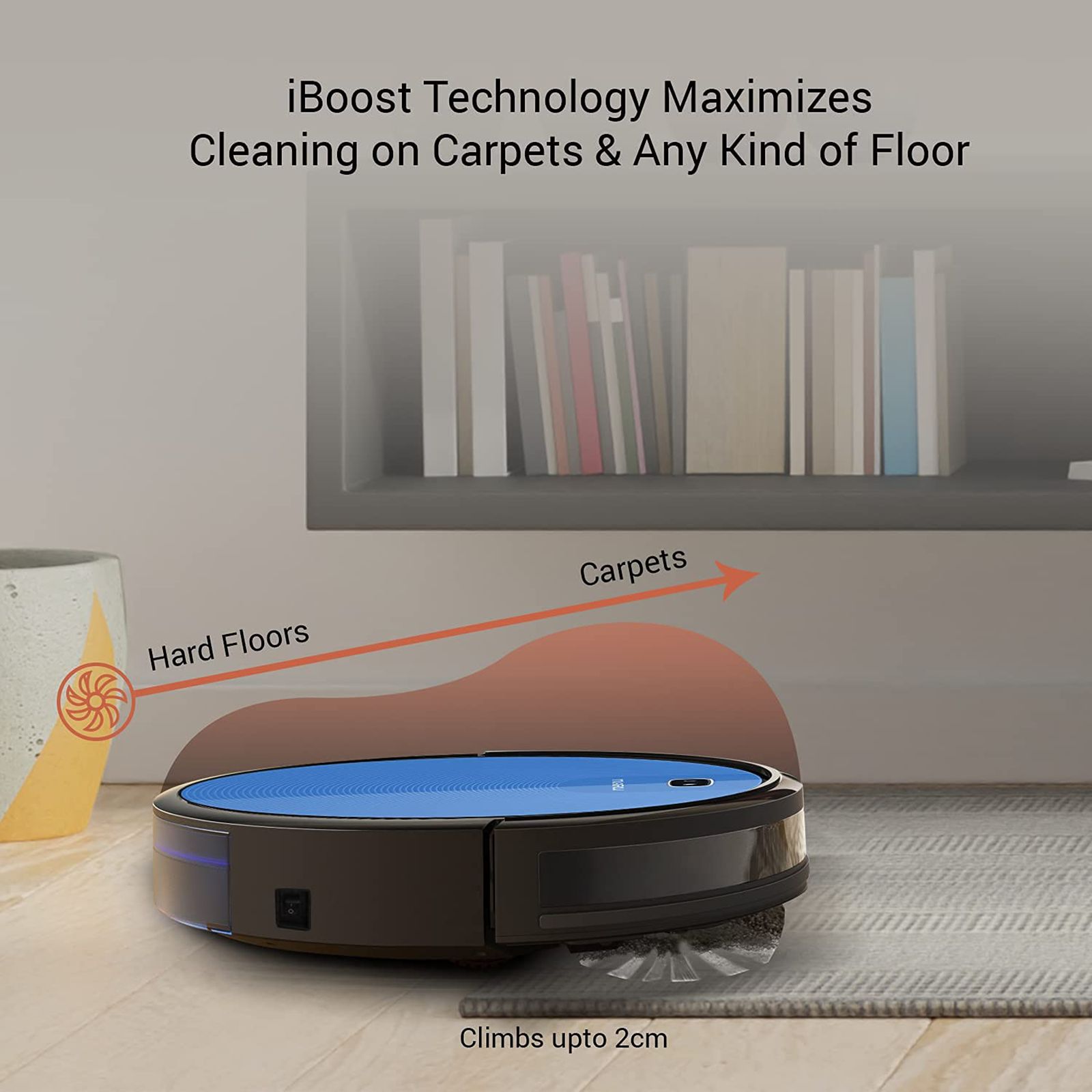 MILAGROW 24 Watts Robotic Vacuum Cleaner (0.6 Litres Tank, Bluebee)_7