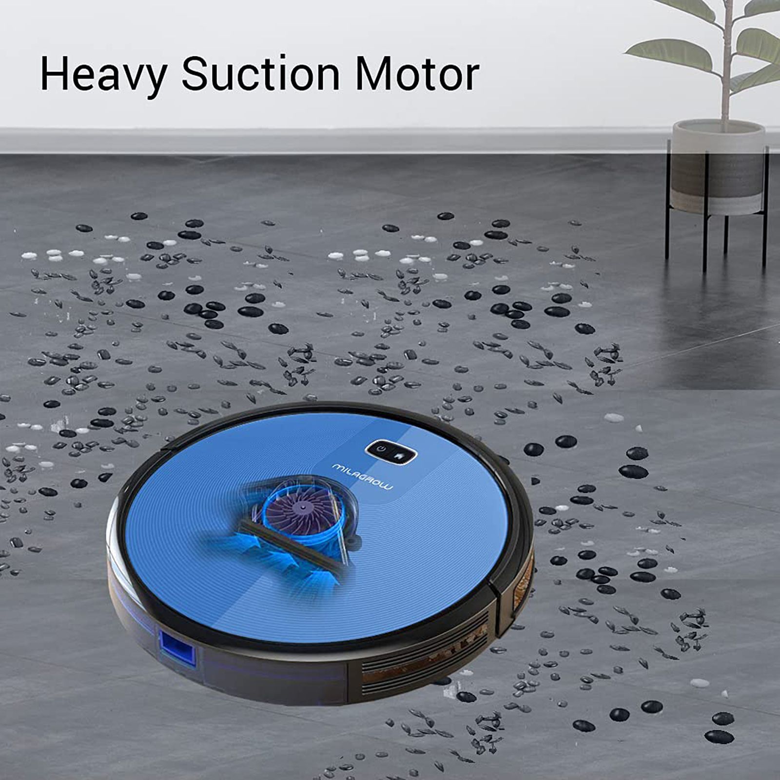 MILAGROW 24 Watts Robotic Vacuum Cleaner (0.6 Litres Tank, Bluebee)_8