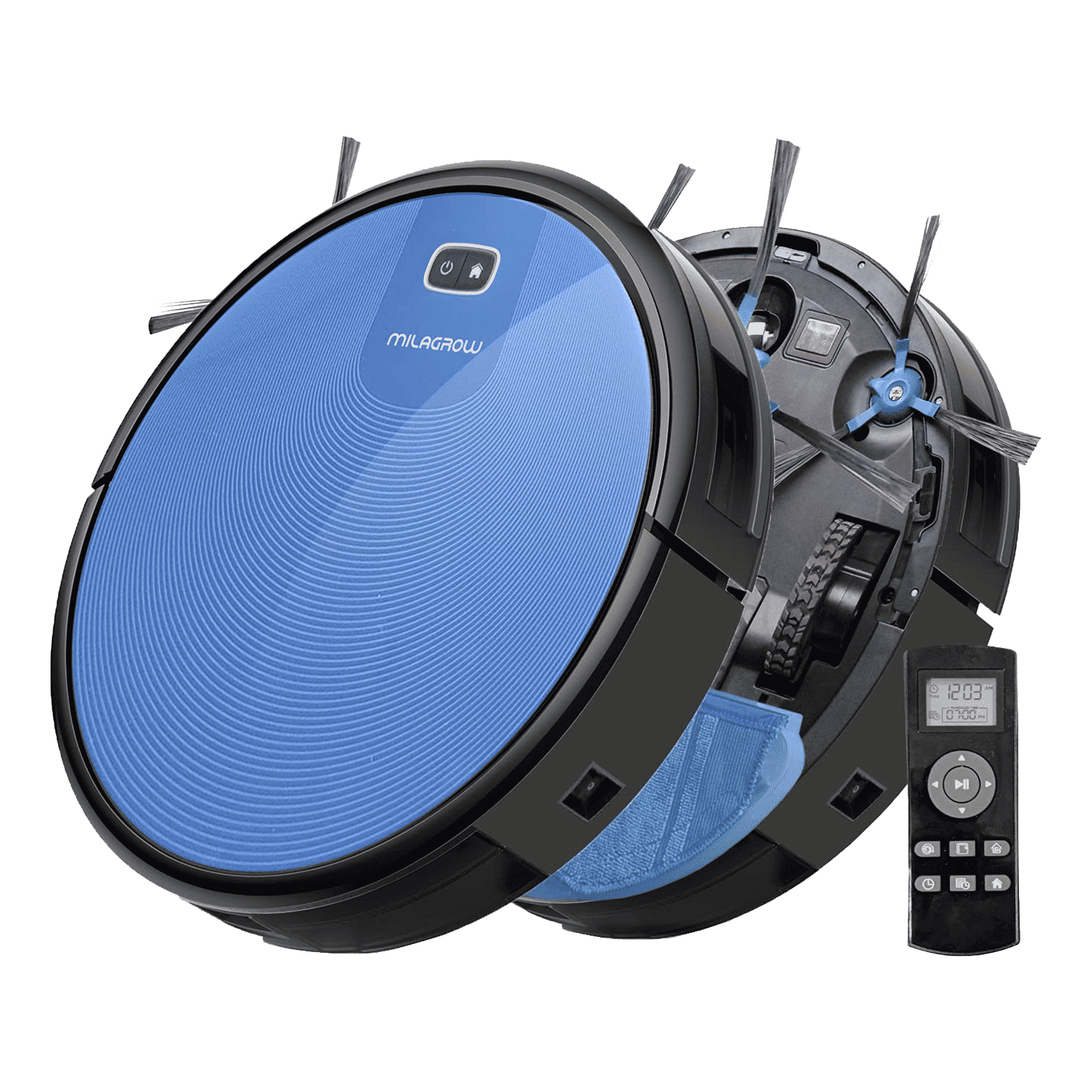 MILAGROW 24 Watts Robotic Vacuum Cleaner (0.6 Litres Tank, Bluebee)_1