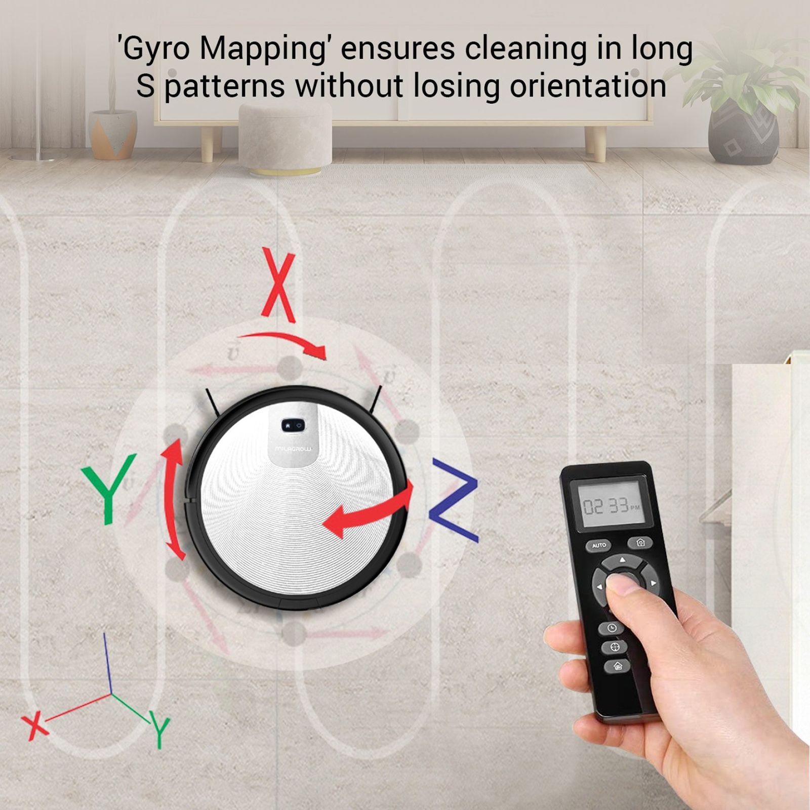 MILAGROW 24 Watts Robotic Vacuum Cleaner (0.6 Litres Tank, Silverfox)_6