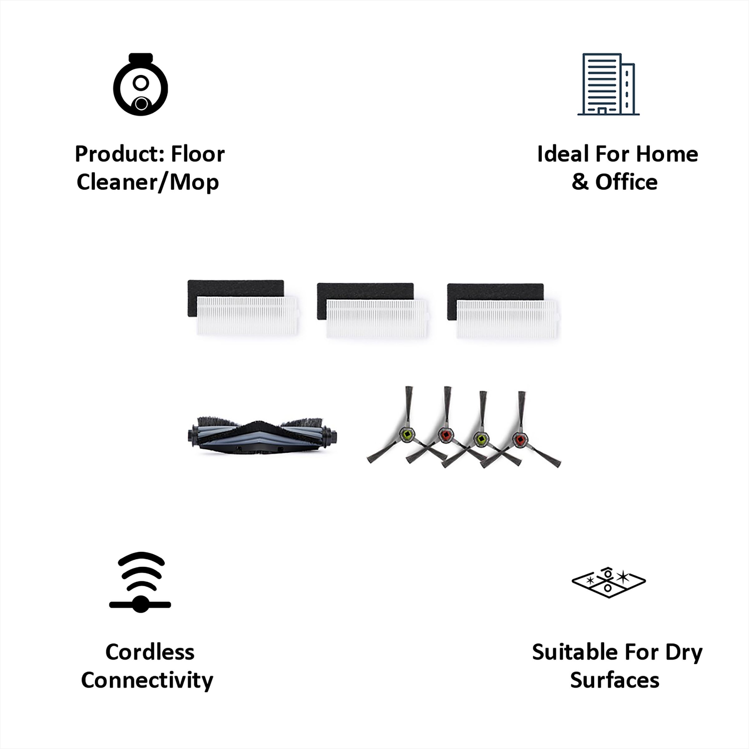 ECOVACS Floor Cleaner for DEEBOT U2 PRO (Accessory Kit, U2PROAKIT, Black)_2