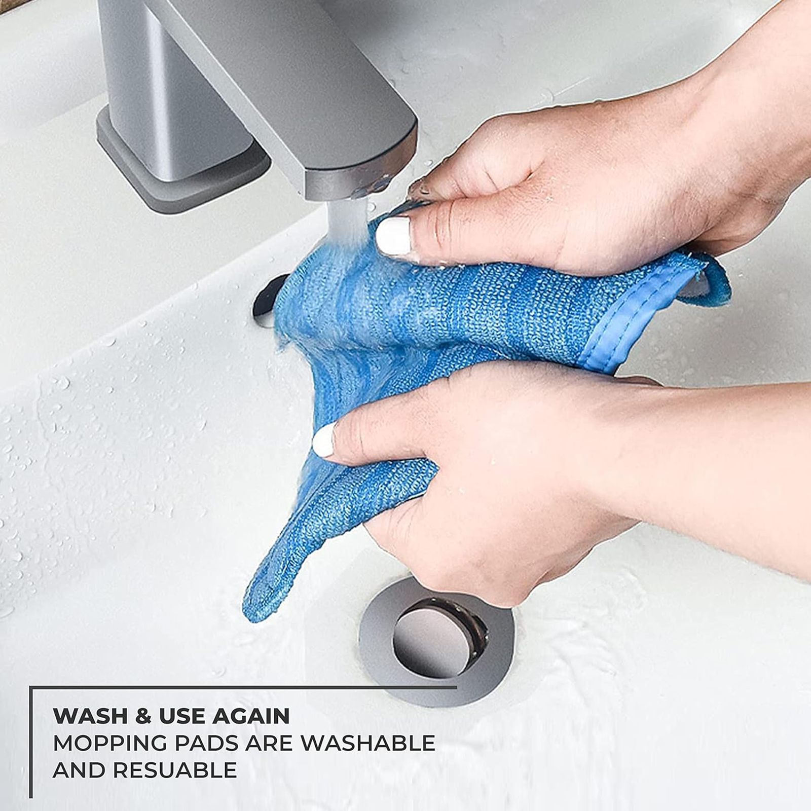 ECOVACS Floor Cleaner/Mop for DEEBOT U2 PRO (Reusable, U2PROMPADS, Blue)_5