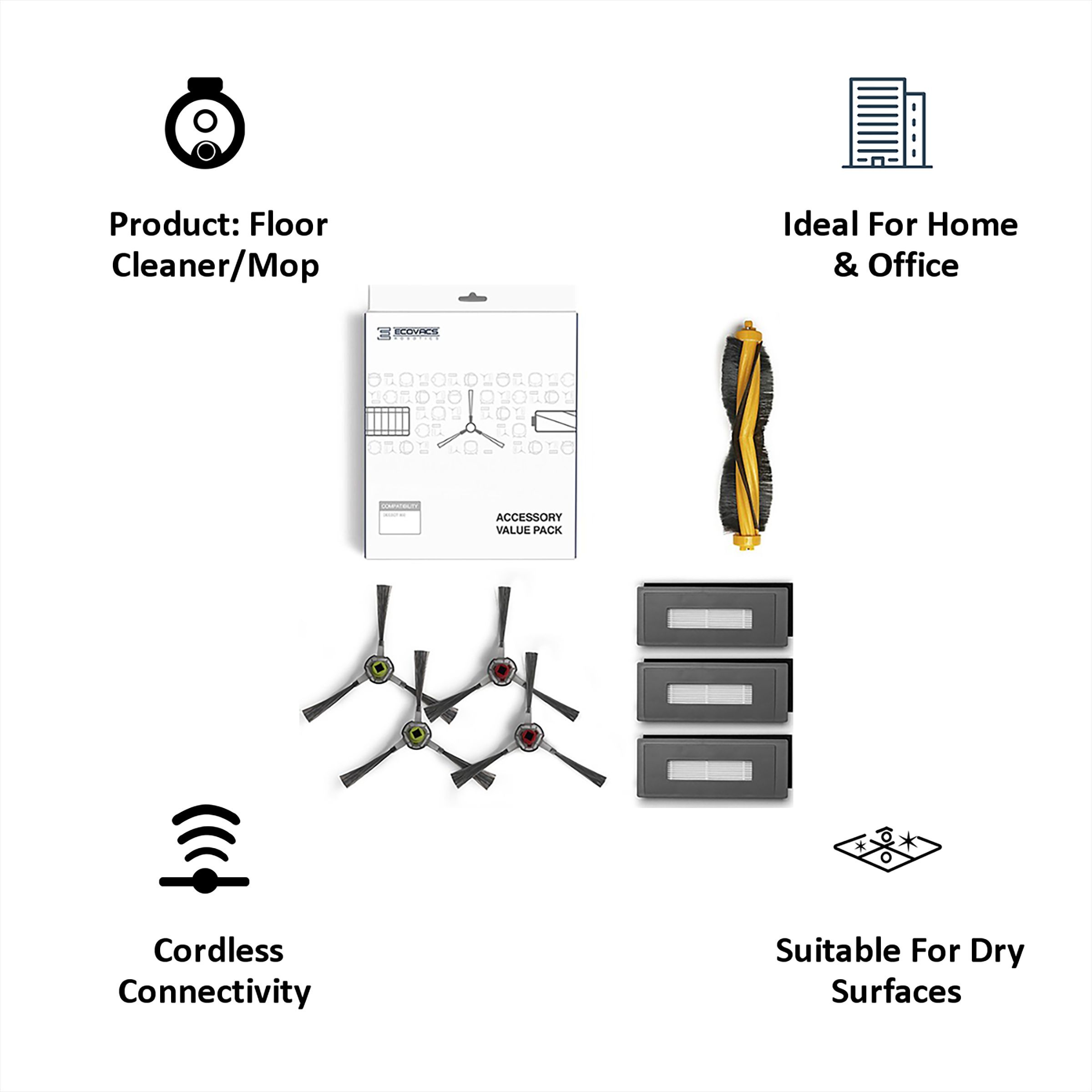 ECOVACS Floor Cleaner for OZMO 950 (Accessory Kit, OMZO950AKIT, Black)_2