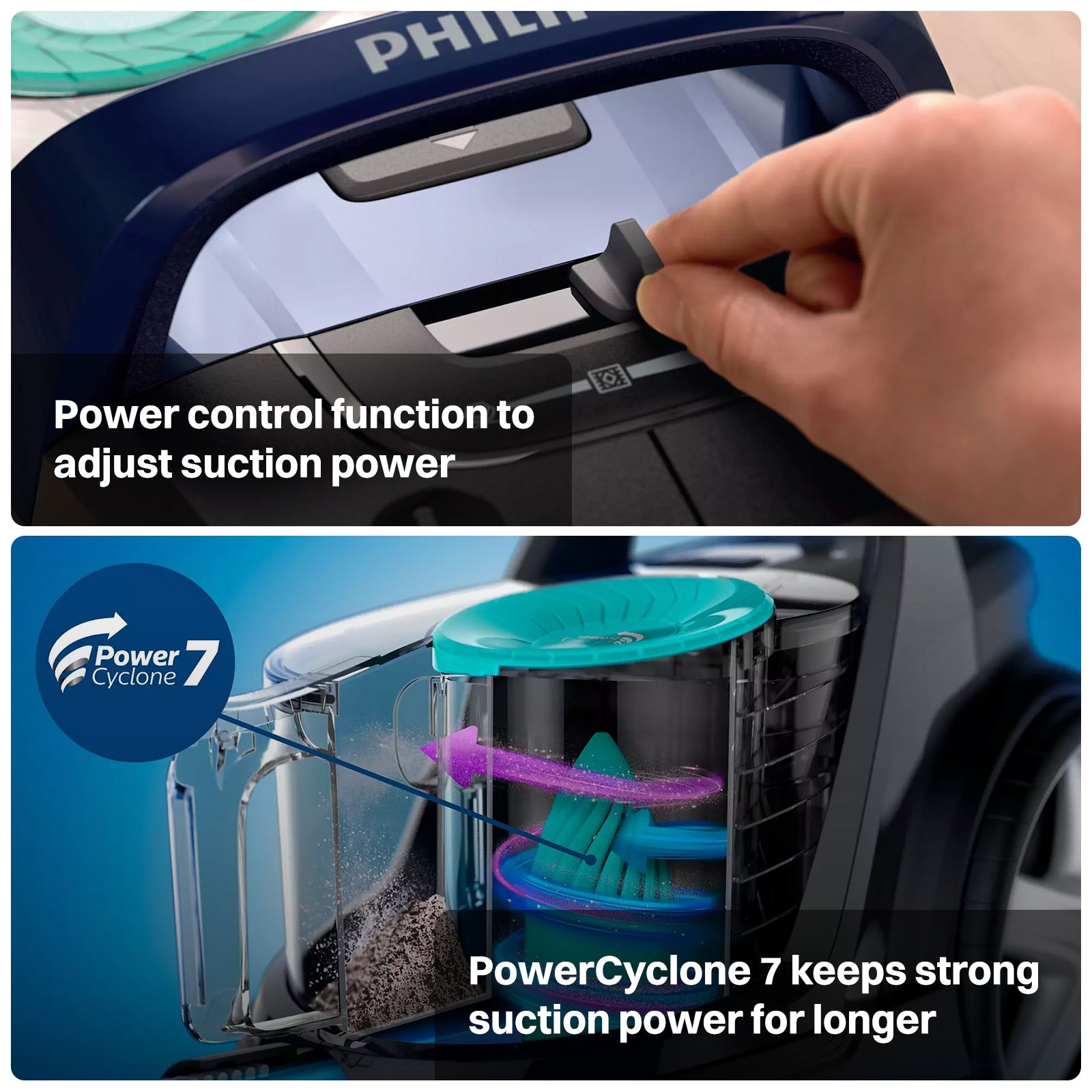 PHILIPS 5000 Series 1900W Cordless Dry Vacuum Cleaner with PowerCyclone 7 Technology (TriActive Nozzle, Magic Purple)_16