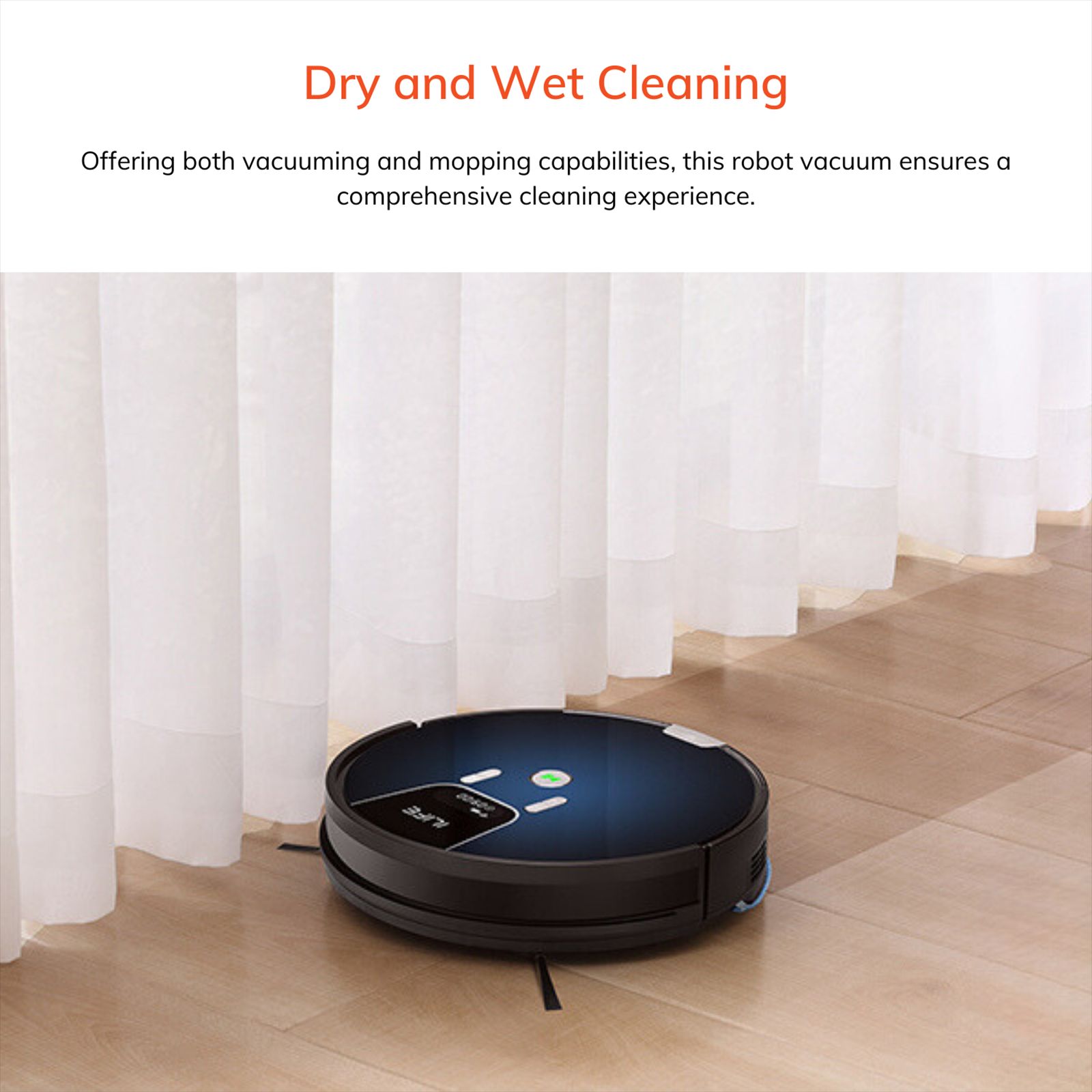 ILIFE A80 Pro Robotic Vacuum Cleaner & Mop with Wi-Fi Connectivity (Alexa & Google Assistant, Gradient Blue)_3