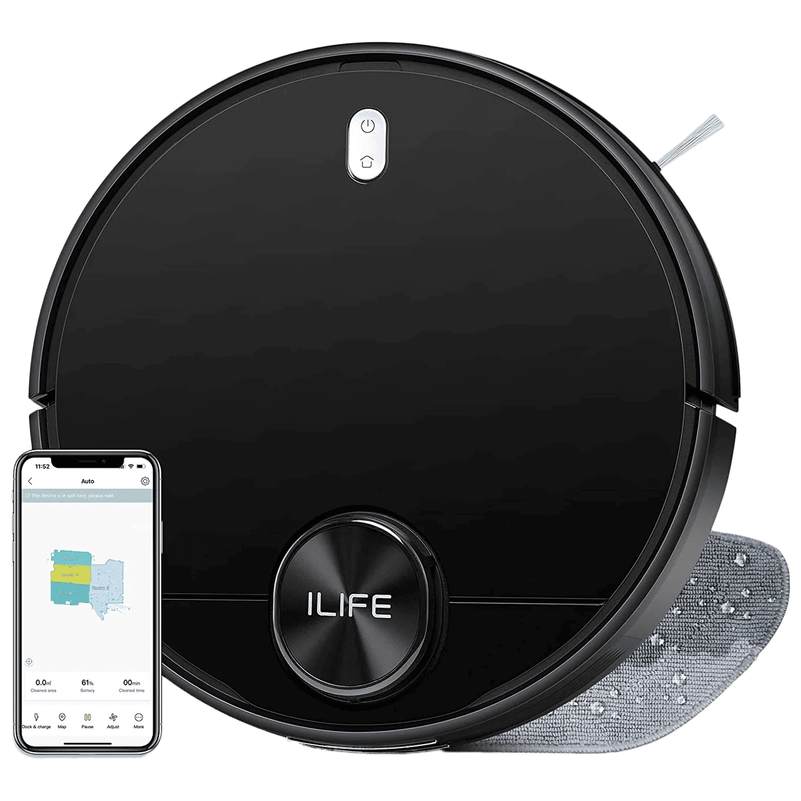 ILIFE A11 40 Watts Robotic Vacuum Cleaner (450 ml, YD-1X6I-AE9B, Black)_1