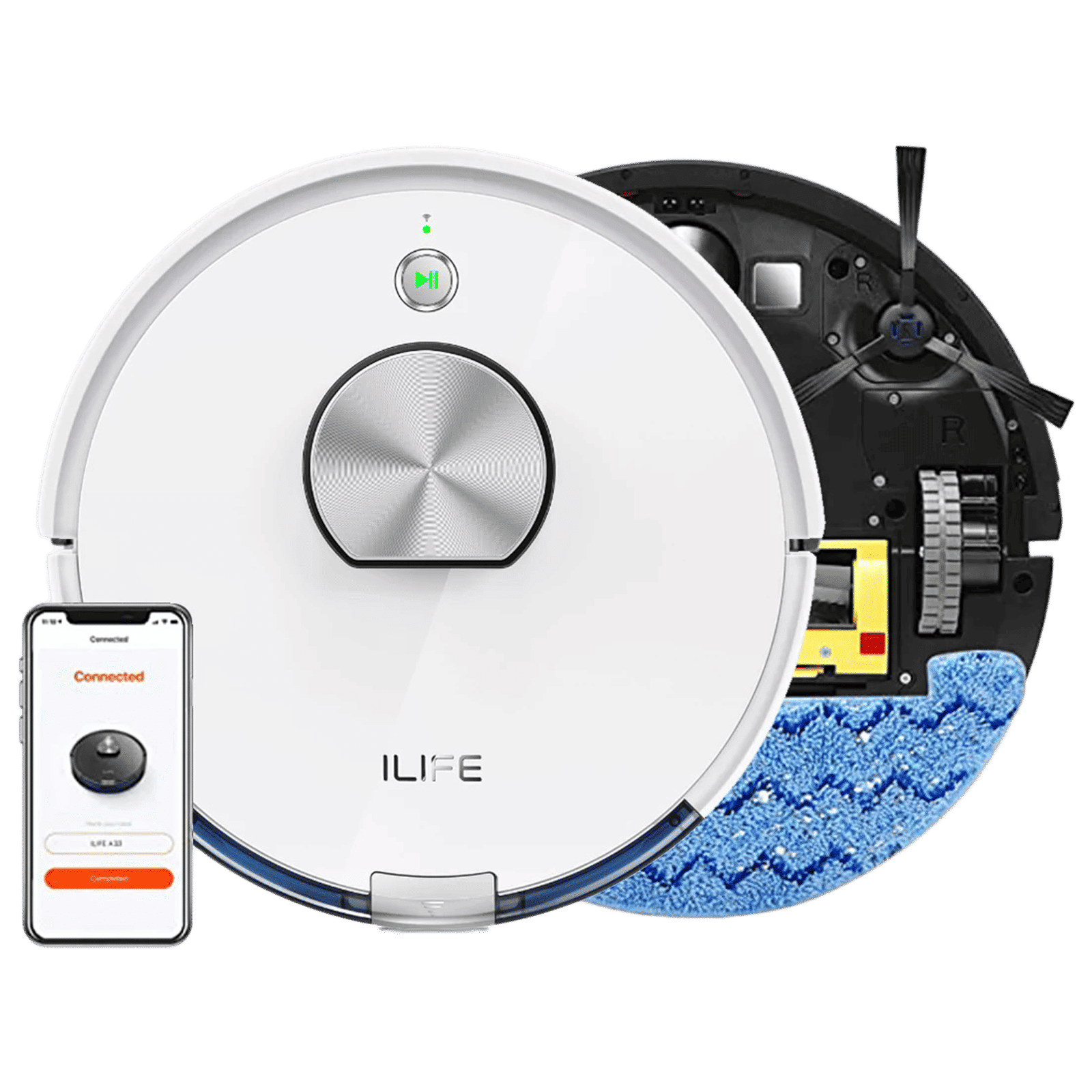 ILIFE L100 22 Watts Robotic Vacuum Cleaner (0.45 Litres, 03-A0IB-MX0P, White) ILIFE L100 22 Watts Robotic Vacuum Cleaner (0.45 Litres, 03-A0IB-MX0P, White)_1
