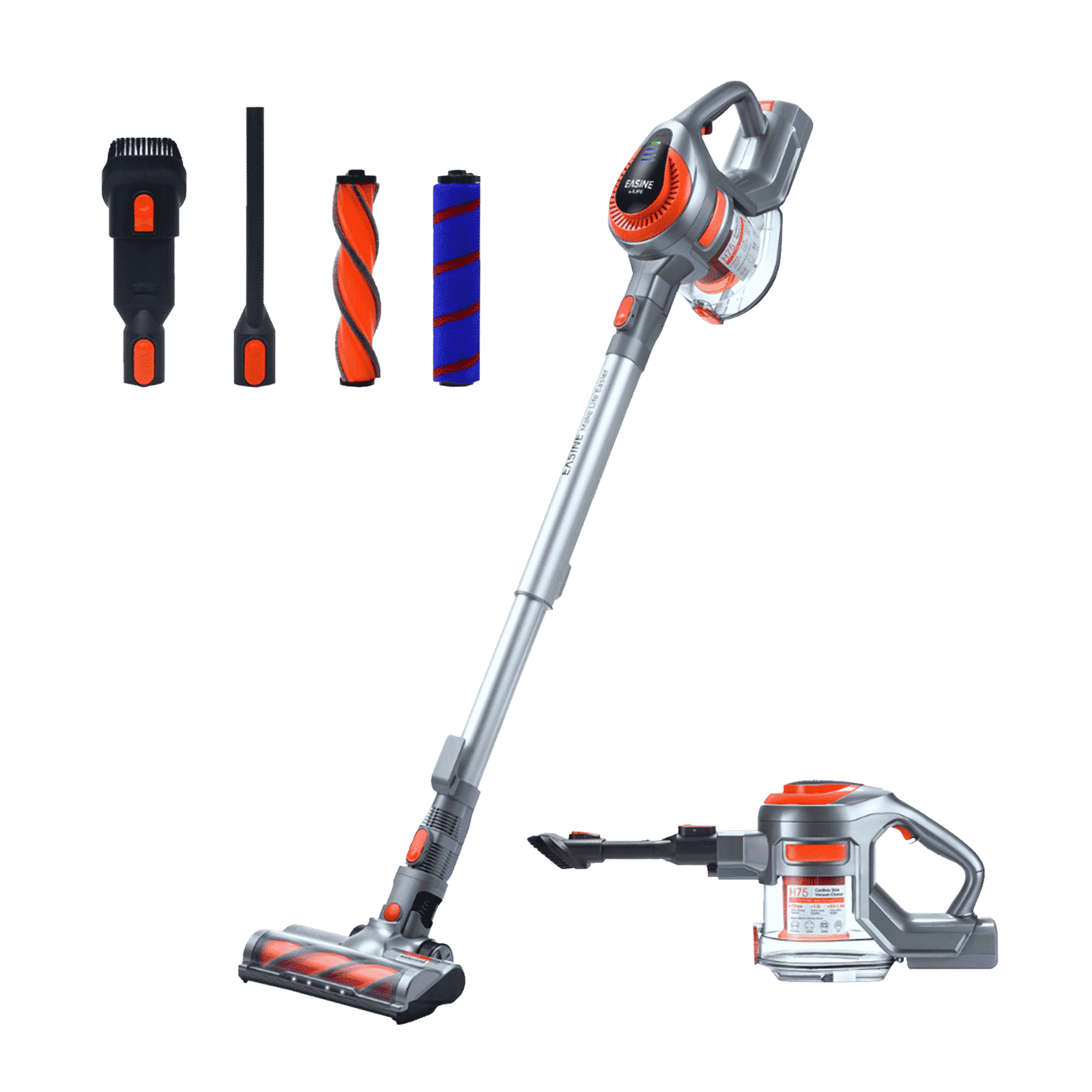 ILIFE Easine Stick Portable Vacuum Cleaner (1.3L Tank, H75, Grey)_2