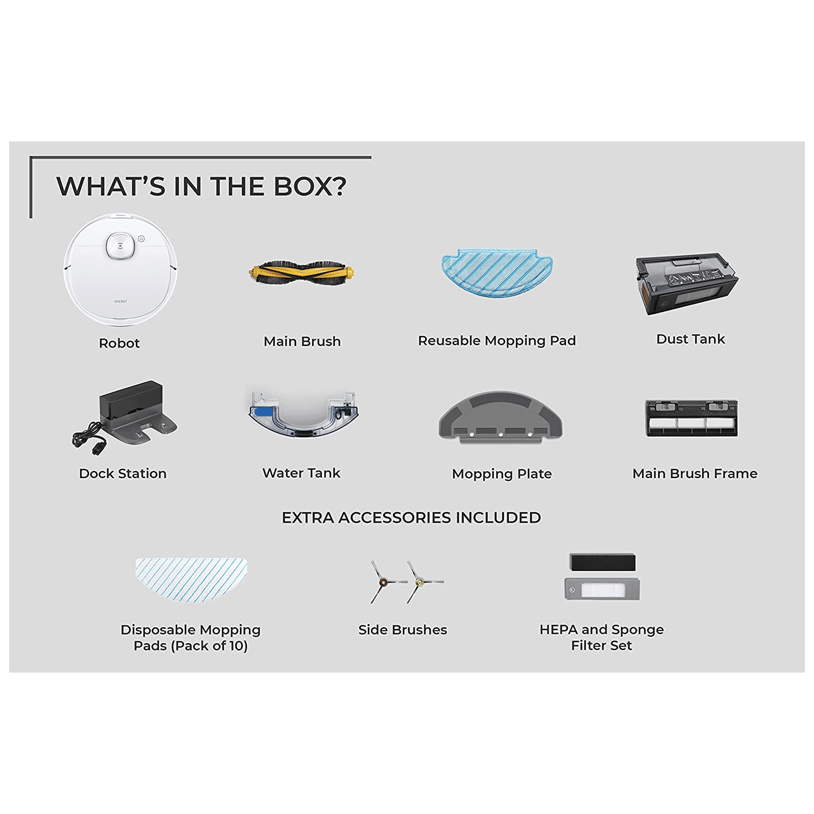 ECOVACS Deebot N8 Robotic Vacuum Cleaner (ECON8, White) ECOVACS Deebot N8 Robotic Vacuum Cleaner (ECON8, White)_2