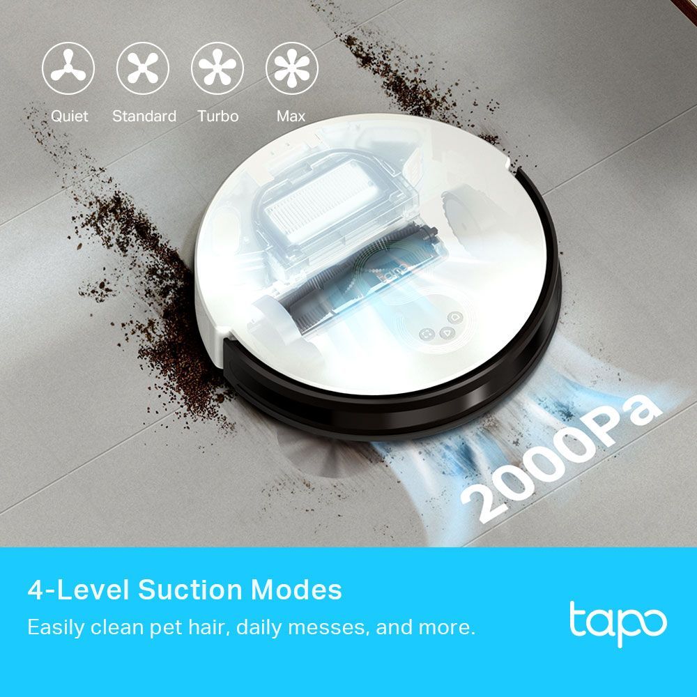 tp-link Tapo RV10 Plus Robotic Vacuum Cleaner & Mop with Wi-Fi Connectivity (Alexa & Google Assistant, White)_6
