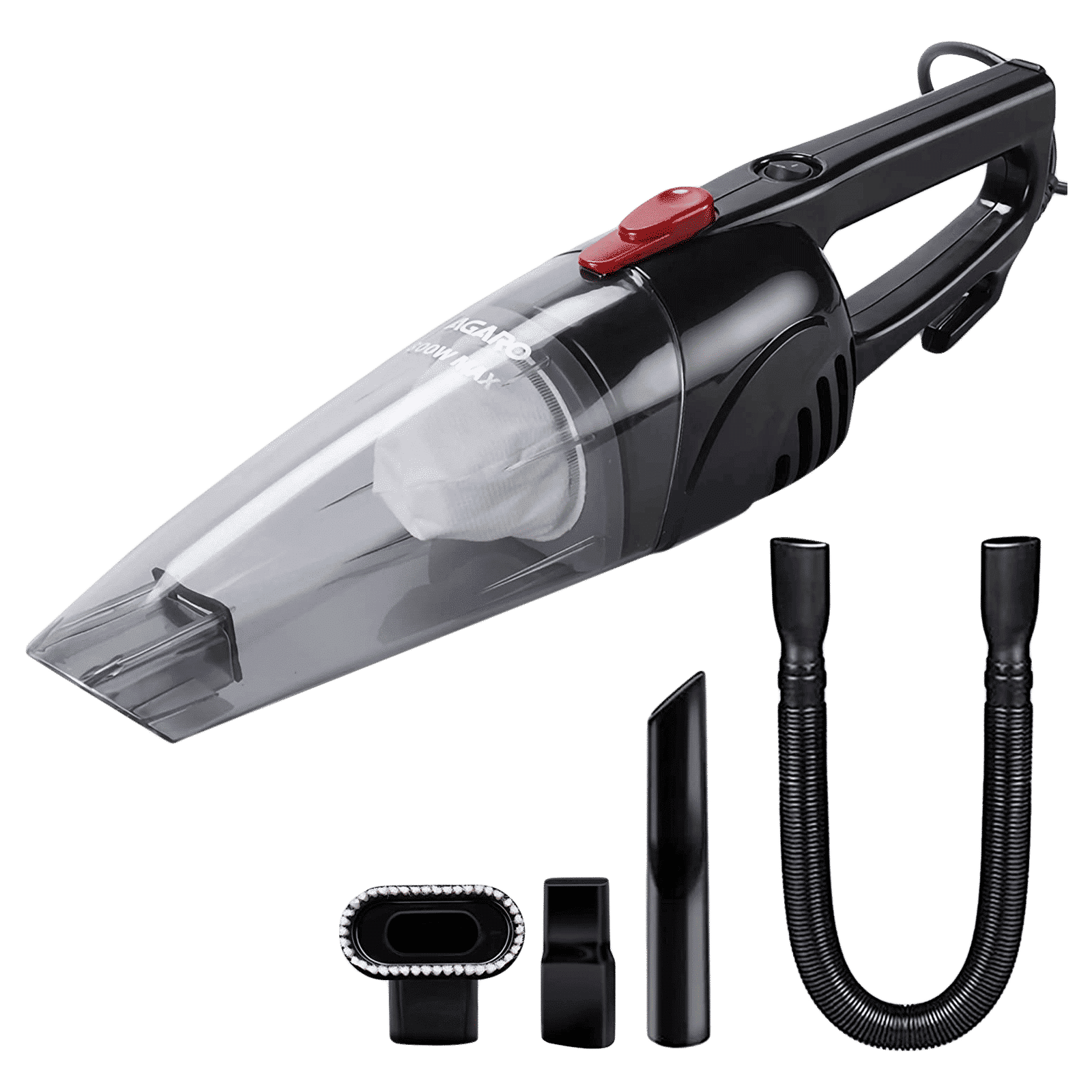 AGARO Regal 800W Car Vacuum Cleaner with Multipurpose Cleaning Brush (Durable ABS & Compact Body, Black) AGARO Regal 800W Car Vacuum Cleaner with Multipurpose Cleaning Brush (Durable ABS & Compact Body, Black)_1