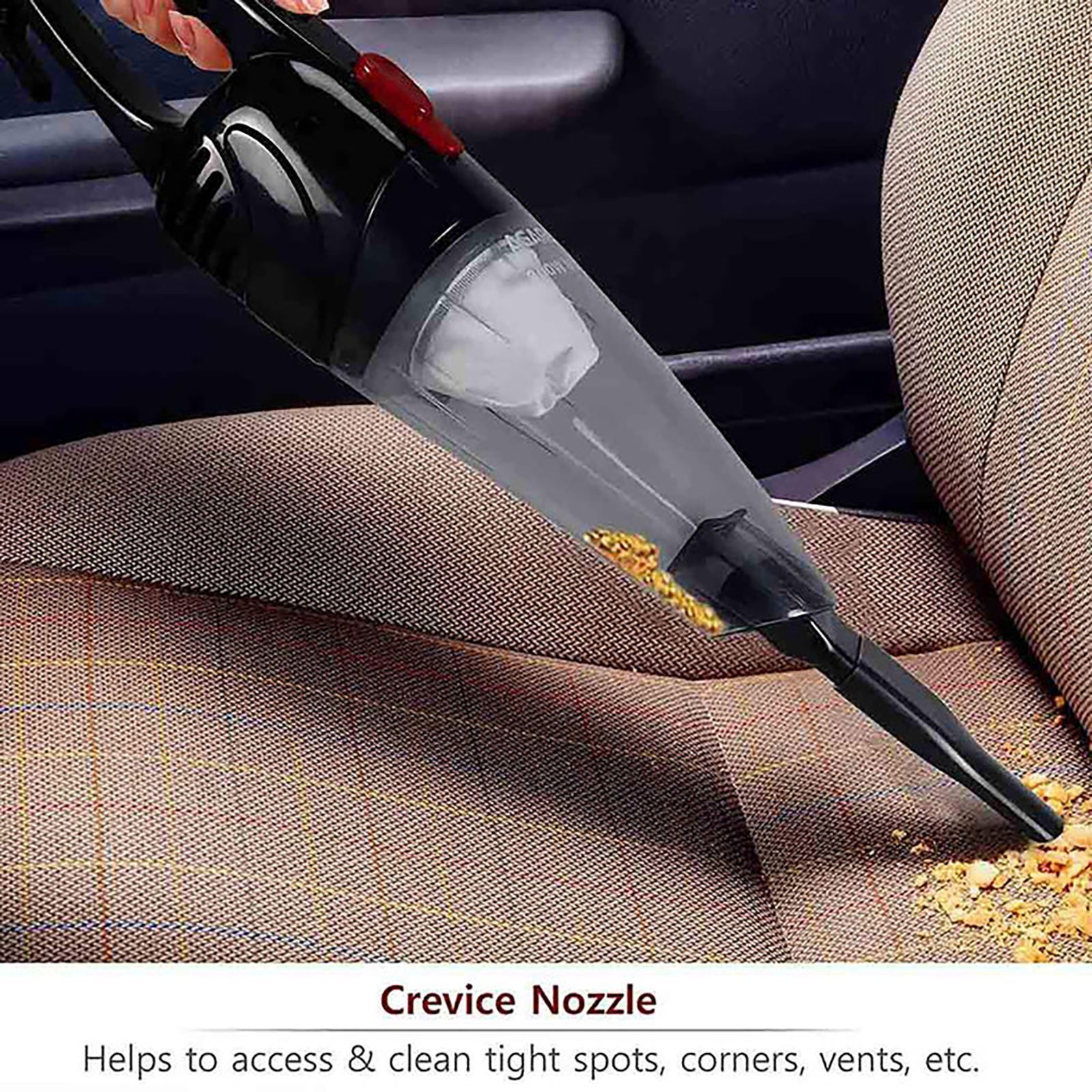 AGARO Regal 800W Car Vacuum Cleaner with Multipurpose Cleaning Brush (Durable ABS & Compact Body, Black) AGARO Regal 800W Car Vacuum Cleaner with Multipurpose Cleaning Brush (Durable ABS & Compact Body, Black)_5