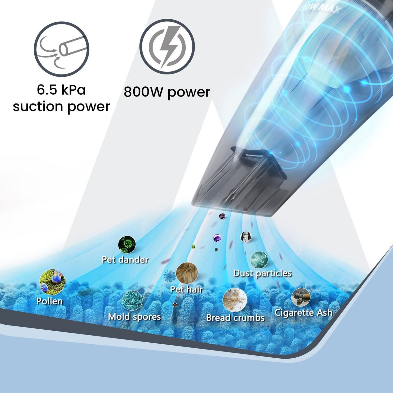 AGARO Regal 800W Car Vacuum Cleaner with Multipurpose Cleaning Brush (Durable ABS & Compact Body, Black) AGARO Regal 800W Car Vacuum Cleaner with Multipurpose Cleaning Brush (Durable ABS & Compact Body, Black)_9