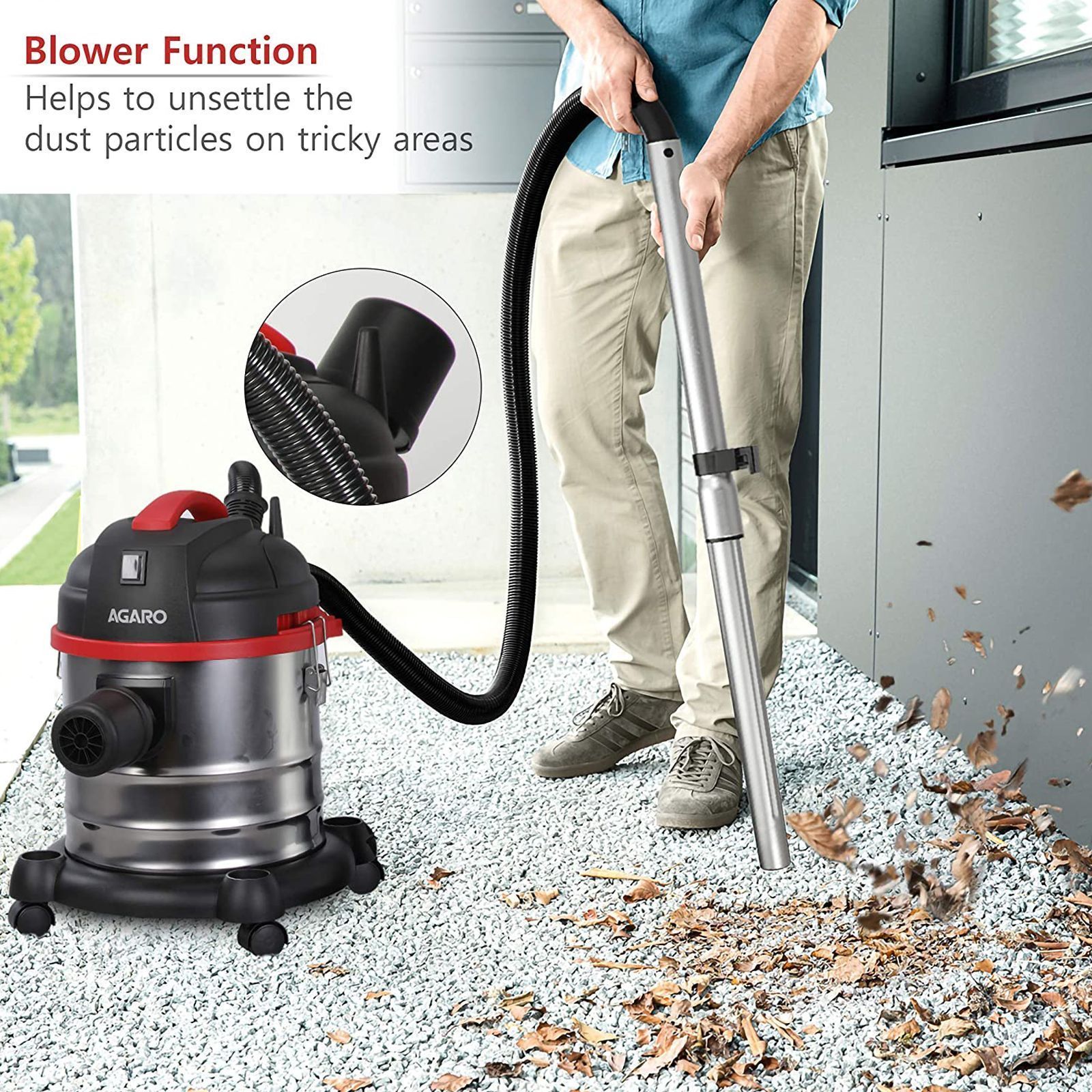 AGARO Ace 1600W Wet & Dry Vacuum Cleaner with Blower Function (2-in-1, Black) AGARO Ace 1600W Wet & Dry Vacuum Cleaner with Blower Function (2-in-1, Black)_6