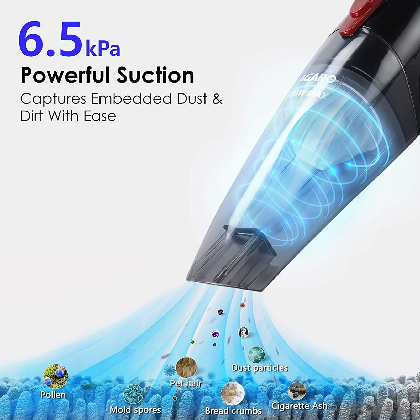 AGARO Regal Plus 800W Dry Vacuum Cleaner with 2-in-1 (Hassle Free Cleaning, Transparent) AGARO Regal Plus 800W Dry Vacuum Cleaner with 2-in-1 (Hassle Free Cleaning, Transparent)_3