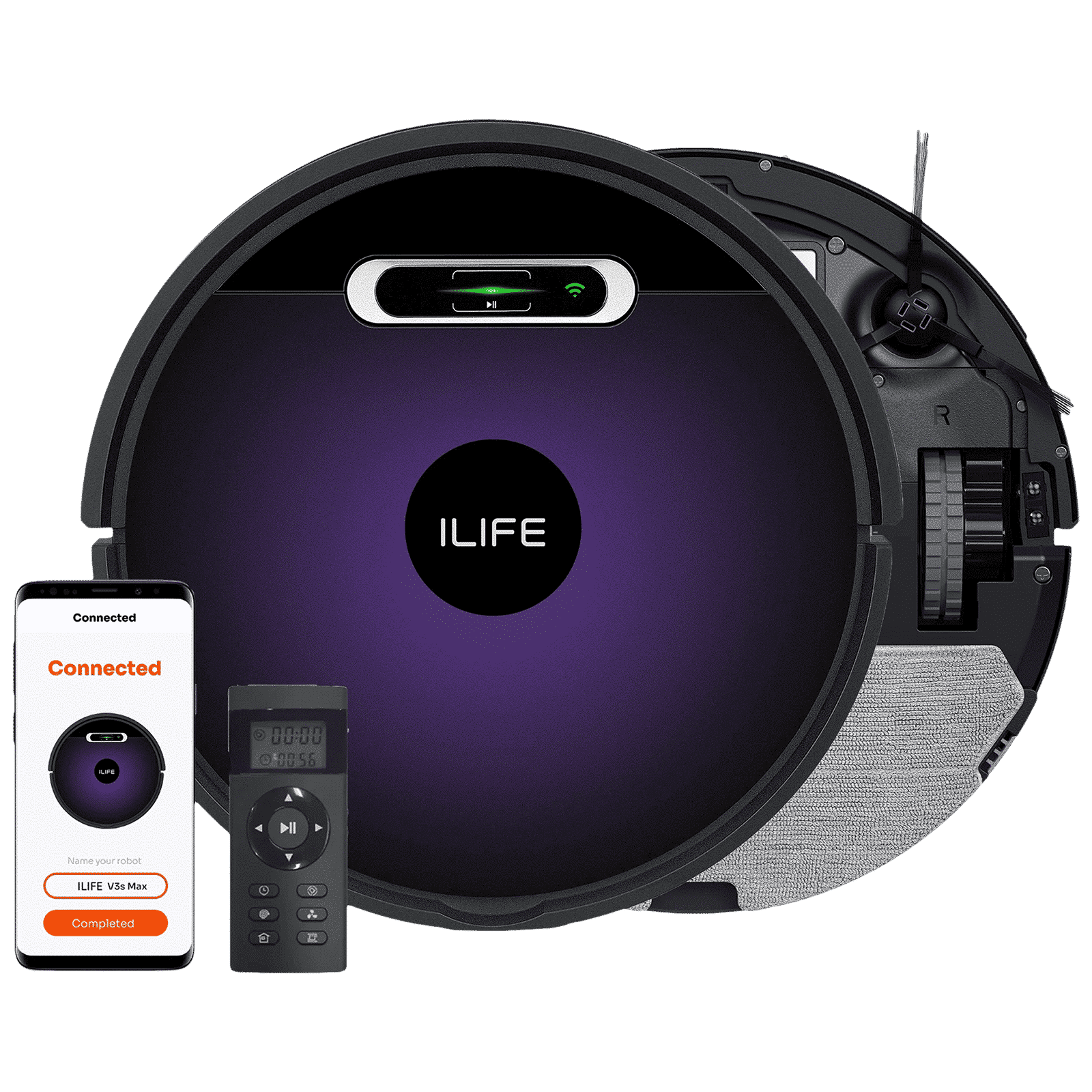 ILIFE V3s Max Robotic Vacuum Cleaner & Mop with Wi-Fi Connectivity (Alexa & Google Assistant, Purple)_1