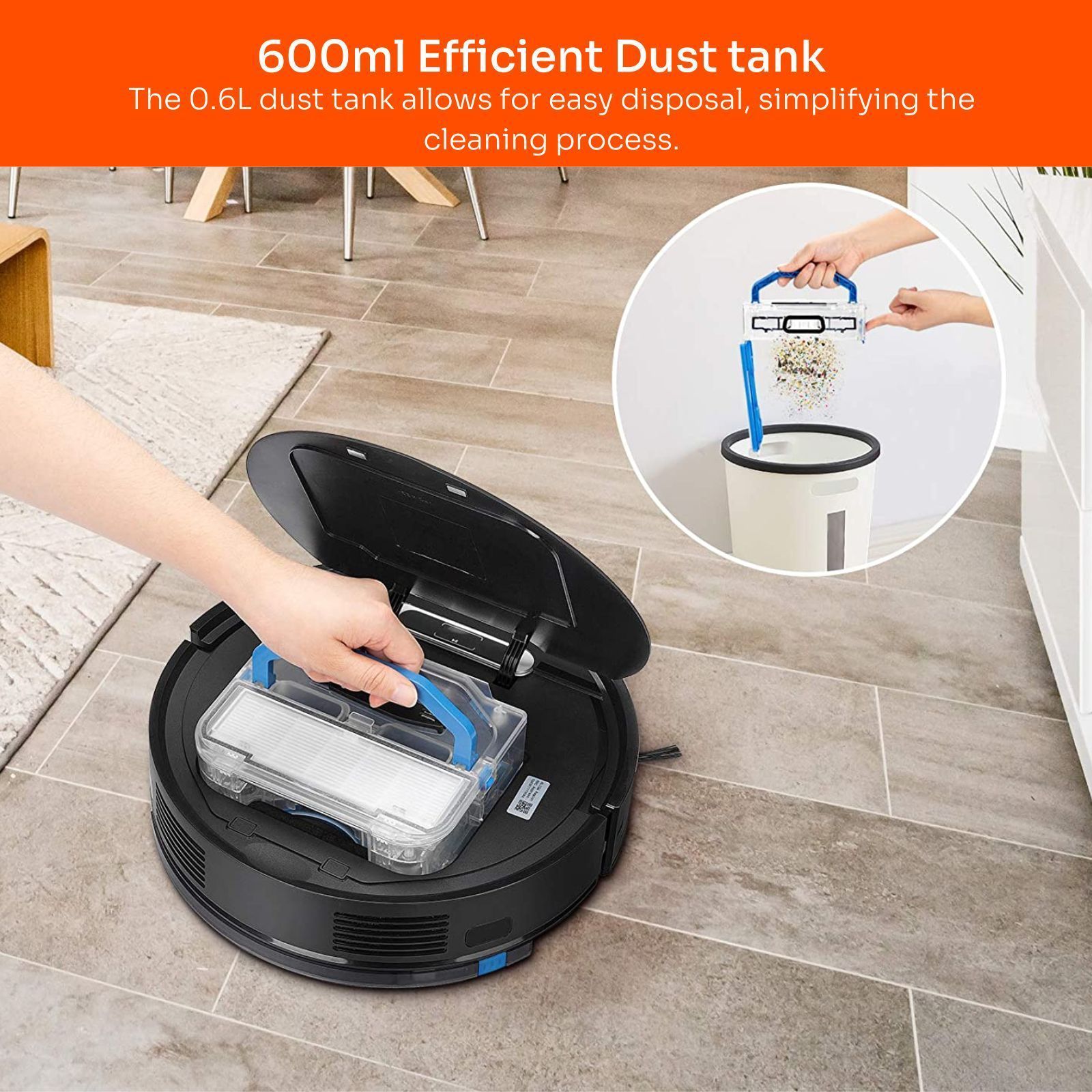 ILIFE V3s Max Robotic Vacuum Cleaner & Mop with Wi-Fi Connectivity (Alexa & Google Assistant, Purple)_7