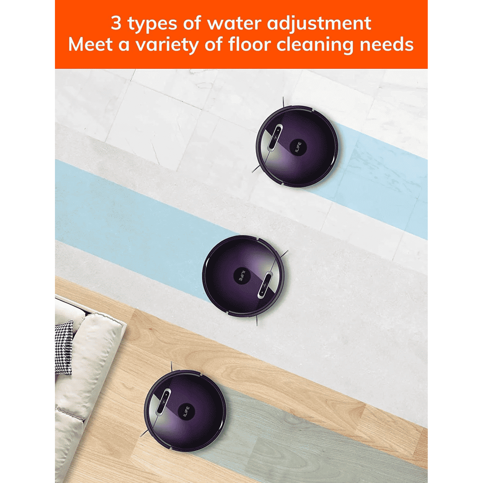 ILIFE V3s Max Robotic Vacuum Cleaner & Mop with Wi-Fi Connectivity (Alexa & Google Assistant, Purple)_10