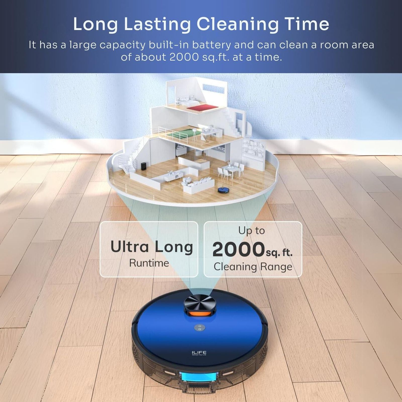 ILIFE T10s Robotic Vacuum Cleaner & Mop with Wi-Fi Connectivity (Alexa & Google Assistant, Black) ILIFE T10s Robotic Vacuum Cleaner & Mop with Wi-Fi Connectivity (Alexa & Google Assistant, Black)_7