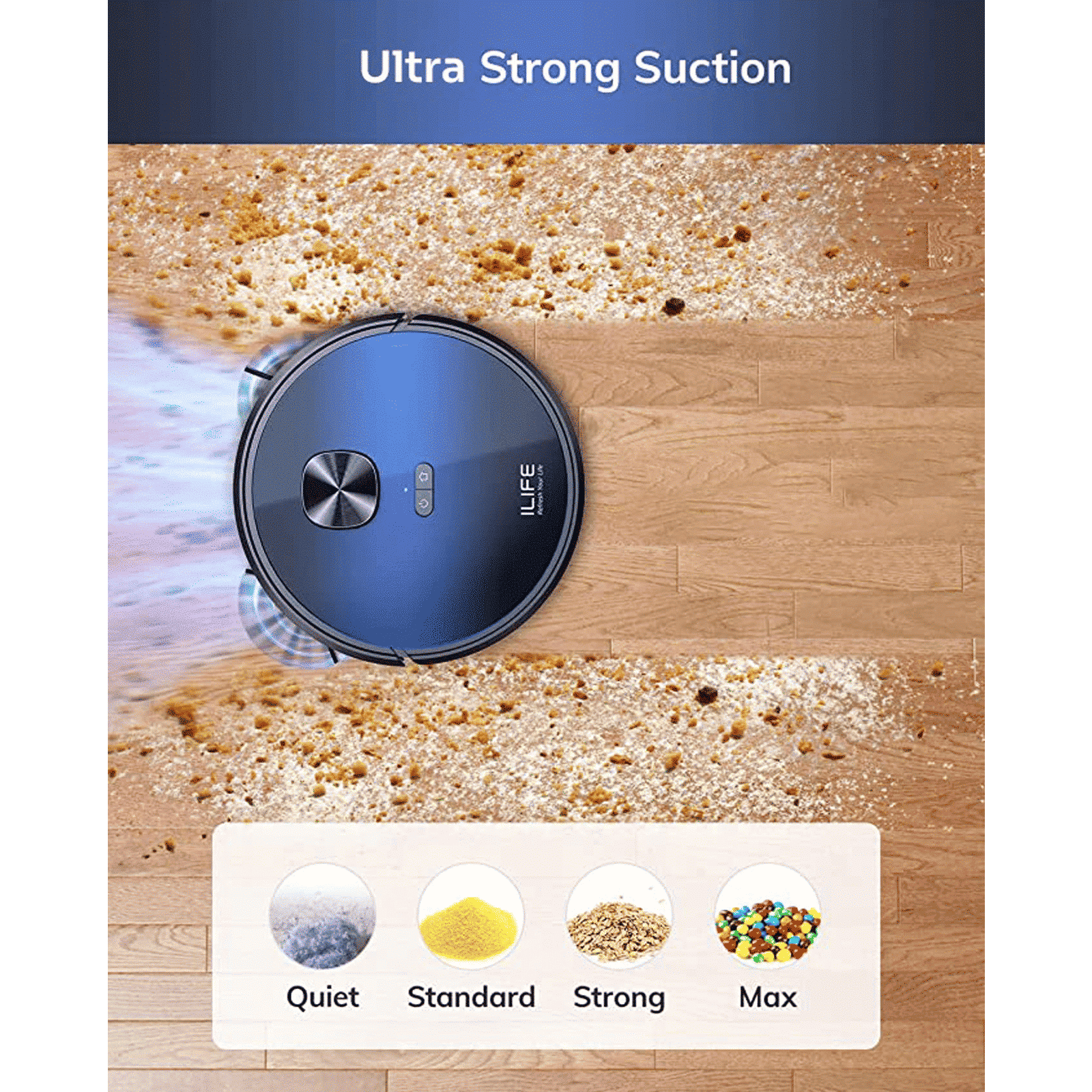 ILIFE T10s Robotic Vacuum Cleaner & Mop with Wi-Fi Connectivity (Alexa & Google Assistant, Black) ILIFE T10s Robotic Vacuum Cleaner & Mop with Wi-Fi Connectivity (Alexa & Google Assistant, Black)_2