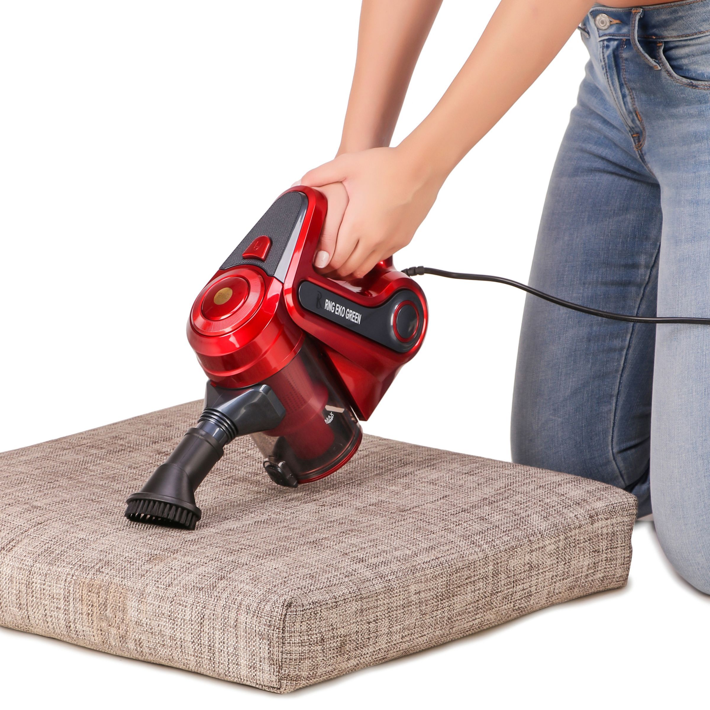 RNG EKO GREEN 1000 Watts Portable Vacuum Cleaner (0.5 Litre, RNG-VAC-003, Metallic Red and Grey)_4