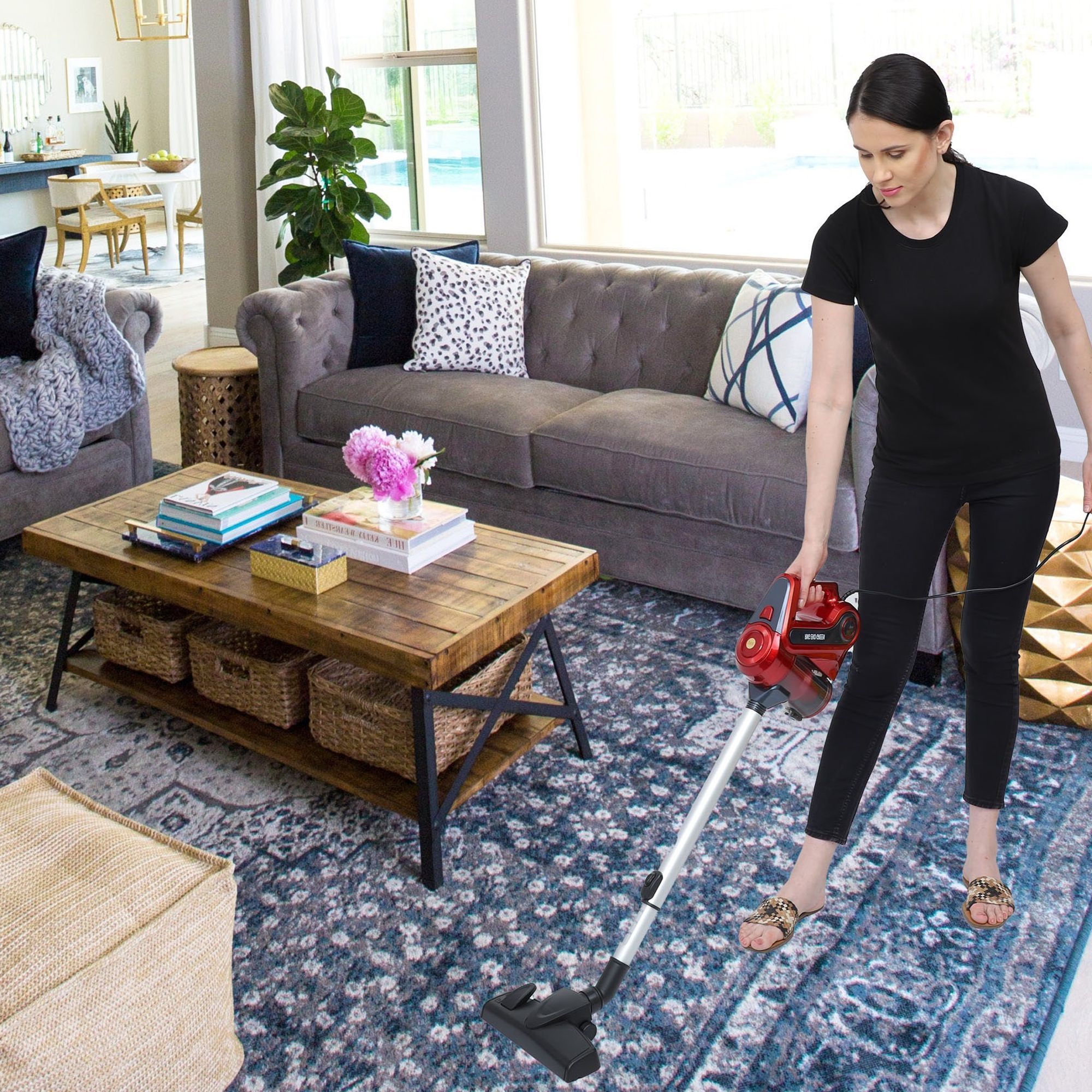 RNG EKO GREEN 1000 Watts Portable Vacuum Cleaner (0.5 Litre, RNG-VAC-003, Metallic Red and Grey)_8