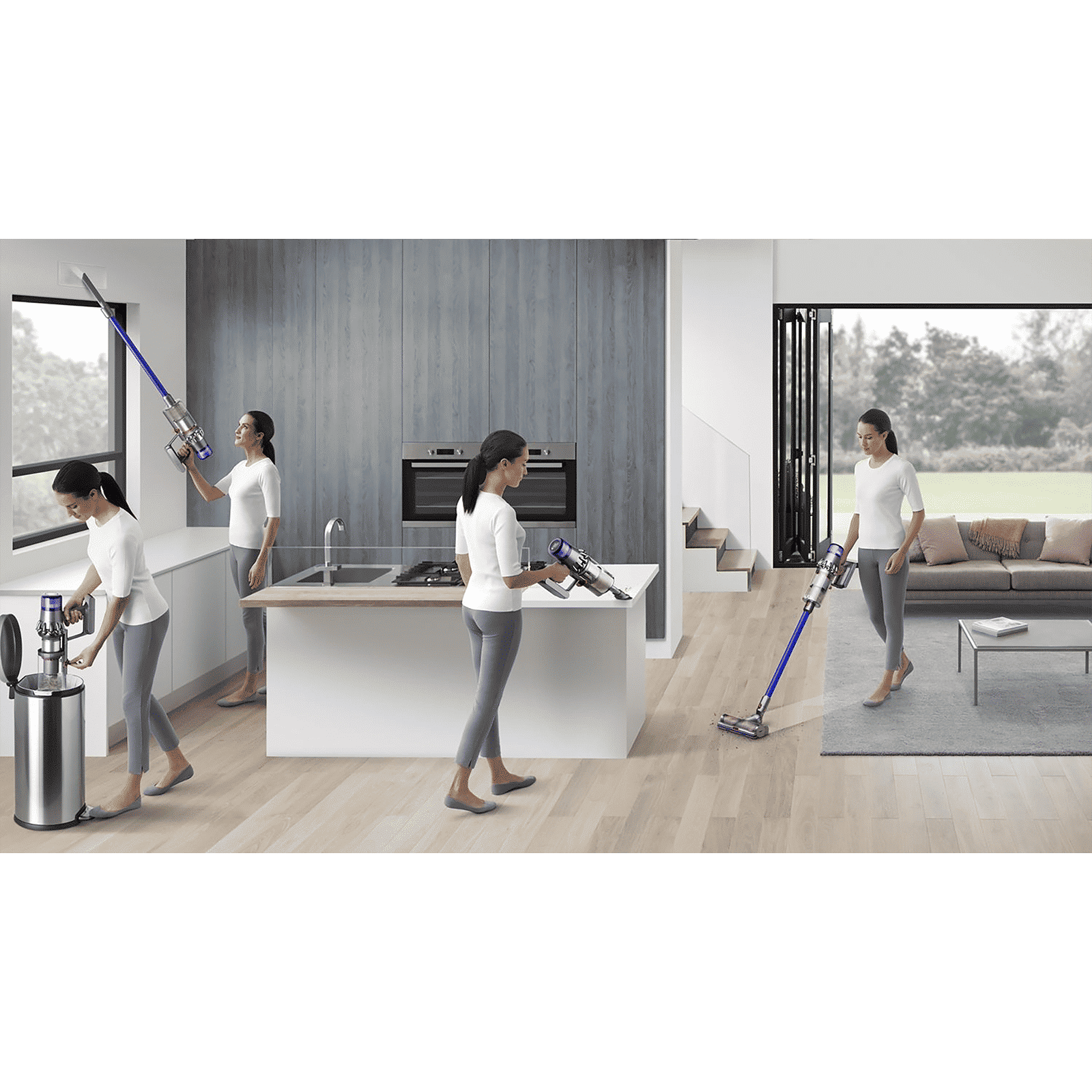 dyson V11 Absolute 185W Cordless Dry Vacuum Cleaner with De-tangling Technology (Swappable Battery, Nickel & Blue)_6