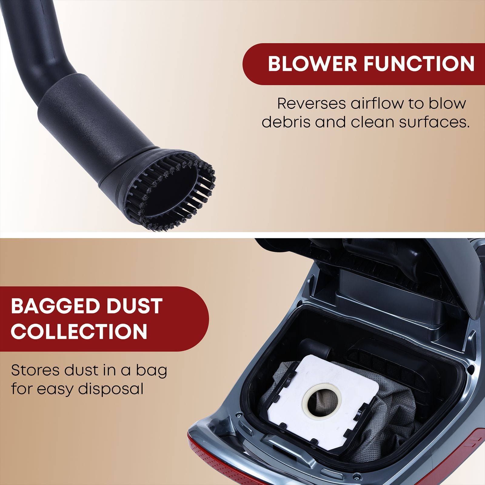 Croma 2000 W Dry Vacuum Cleaner with Hepa Filter (Bagged Dust Collection, Grey) Croma 2000 W Dry Vacuum Cleaner with Hepa Filter (Bagged Dust Collection, Grey)_16