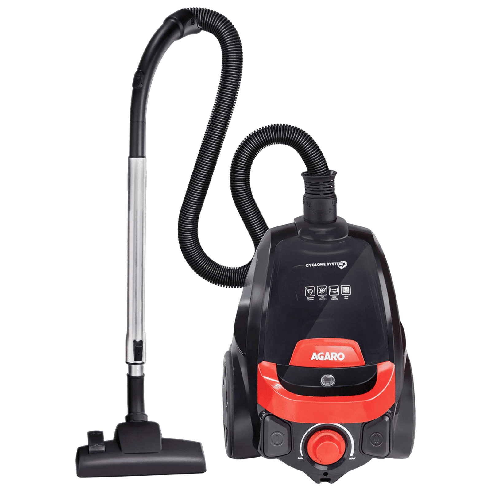 AGARO ICON 1600 Watts Dry Vacuum Cleaner (1.5 Litres Tank, 33424, Black and Red) AGARO ICON 1600 Watts Dry Vacuum Cleaner (1.5 Litres Tank, 33424, Black and Red)_1