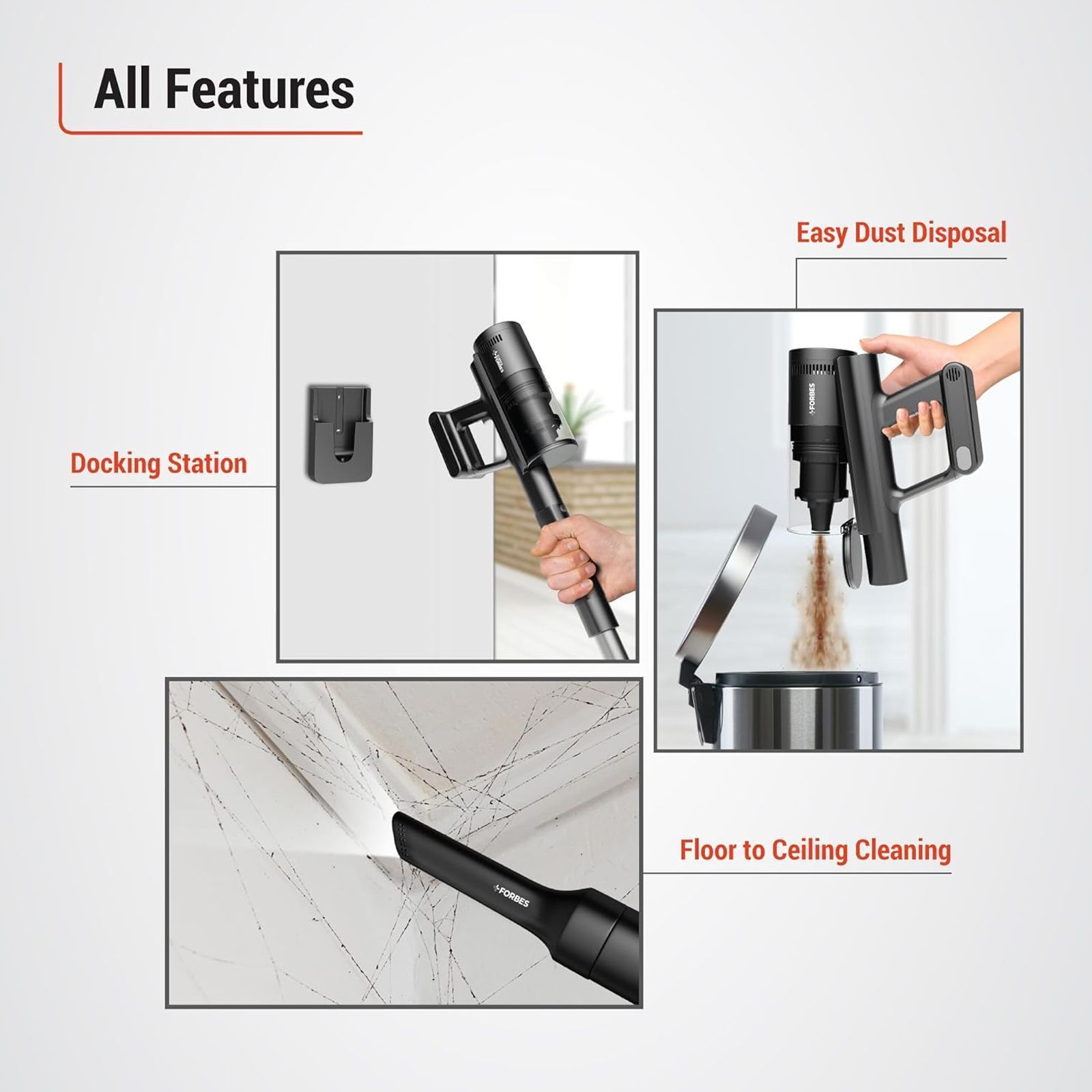 EUREKA FORBES ZeroBend Z10 350W Cordless Dry Vacuum Cleaner with Cyclonic Technology (3-in-1 Motorised Floor Brush, Silver & Dark Grey) EUREKA FORBES ZeroBend Z10 350W Cordless Dry Vacuum Cleaner with Cyclonic Technology (3-in-1 Motorised Floor Brush, Silver & Dark Grey)_6