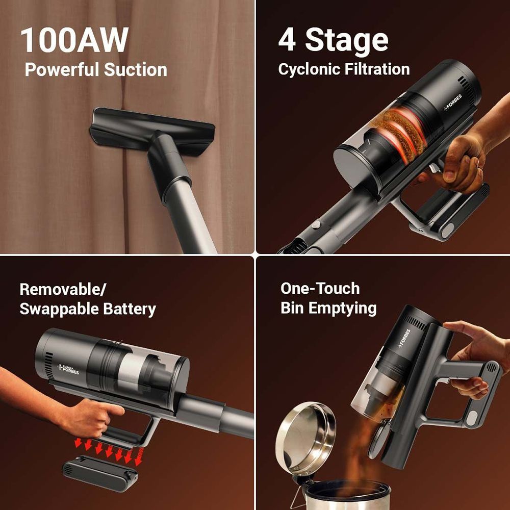 EUREKA FORBES ZeroBend Z10 350W Cordless Dry Vacuum Cleaner with Cyclonic Technology (3-in-1 Motorised Floor Brush, Silver & Dark Grey) EUREKA FORBES ZeroBend Z10 350W Cordless Dry Vacuum Cleaner with Cyclonic Technology (3-in-1 Motorised Floor Brush, Silver & Dark Grey)_11