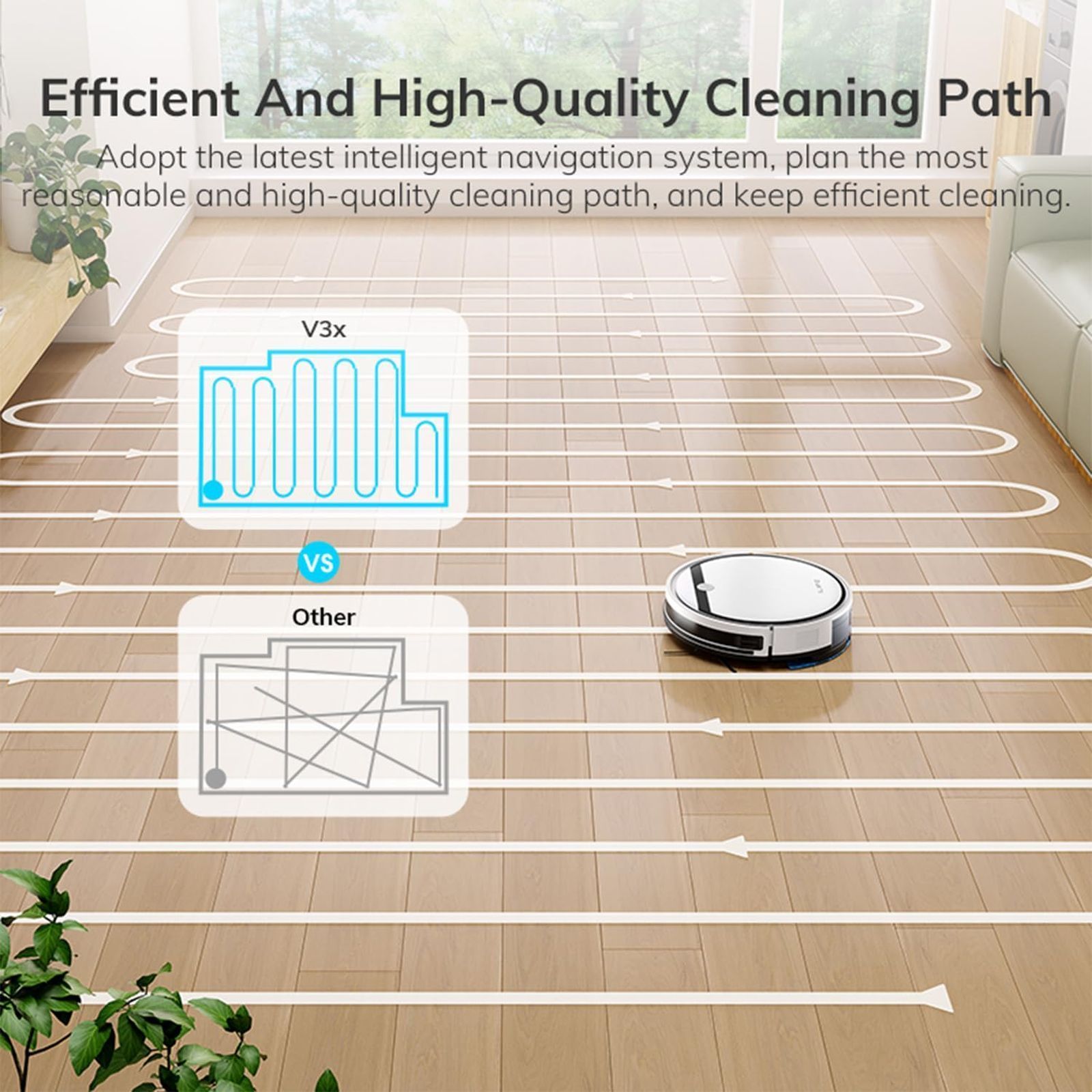 ILIFE V3x Robotic Vacuum Cleaner & Mop with Auto Carpet Boost (Suction Power Boost, White)_6