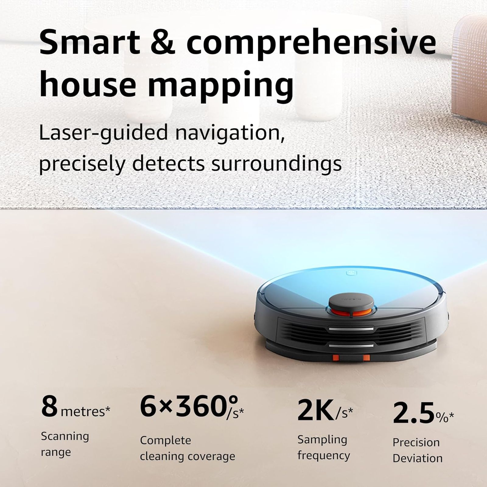 Xiaomi S10 Robotic Vacuum Cleaner & Mop with Wi-Fi Connectivity (Advanced Laser Navigation, Black) Xiaomi S10 Robotic Vacuum Cleaner & Mop with Wi-Fi Connectivity (Advanced Laser Navigation, Black)_6
