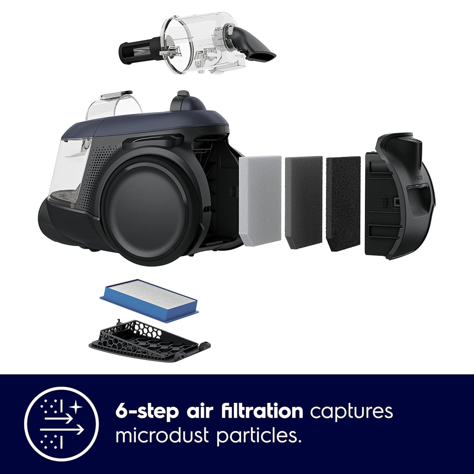 Electrolux UltimateHome 700 2000 W Dry Vacuum Cleaner with Washable Hygiene Filter 12 (6-Step Filtration System, Denim Blue)_8